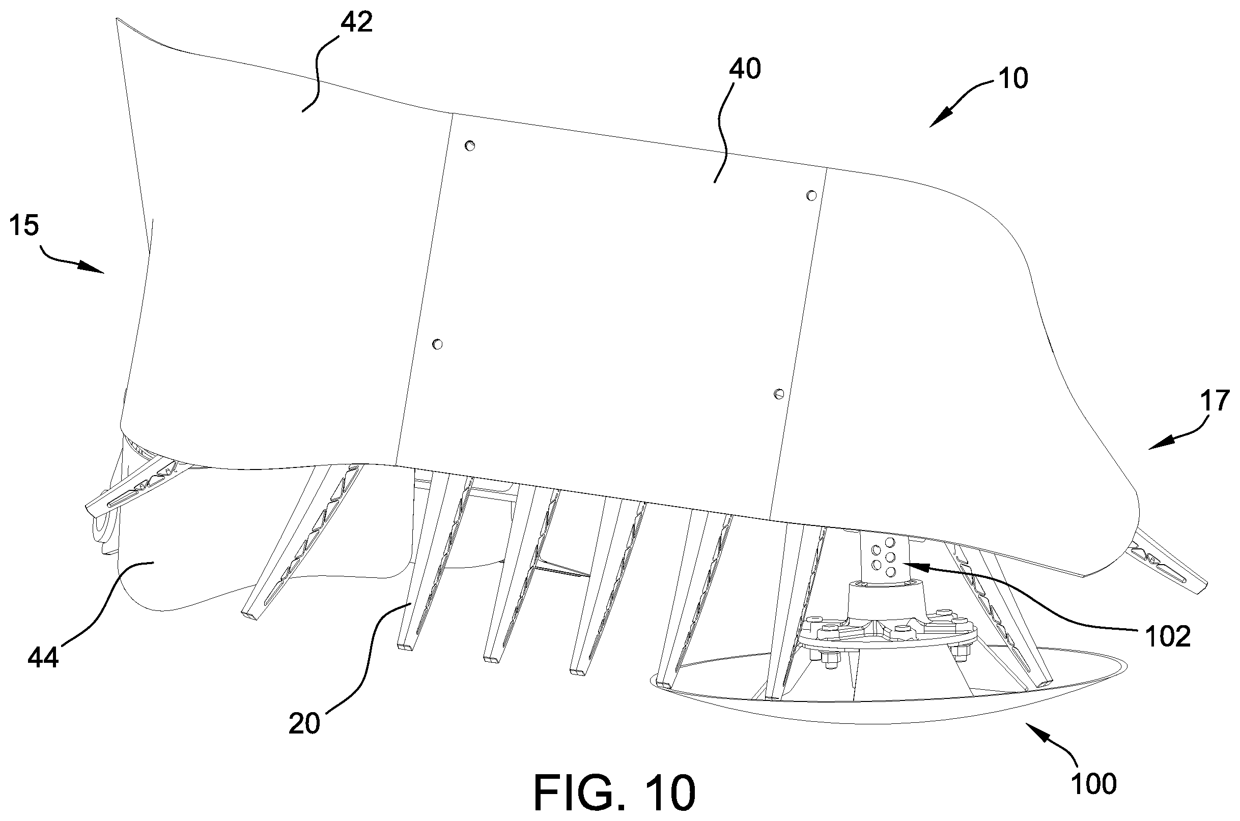 Patent US12610890 Figure 10 – Rake apparatus