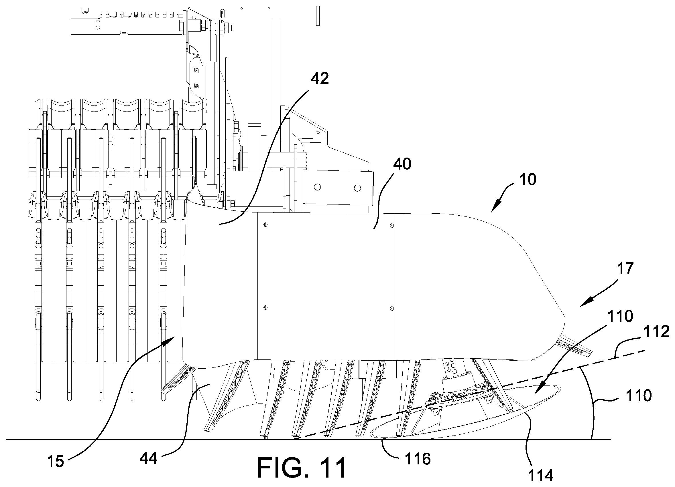 Patent US12610890 Figure 11 – Rake apparatus
