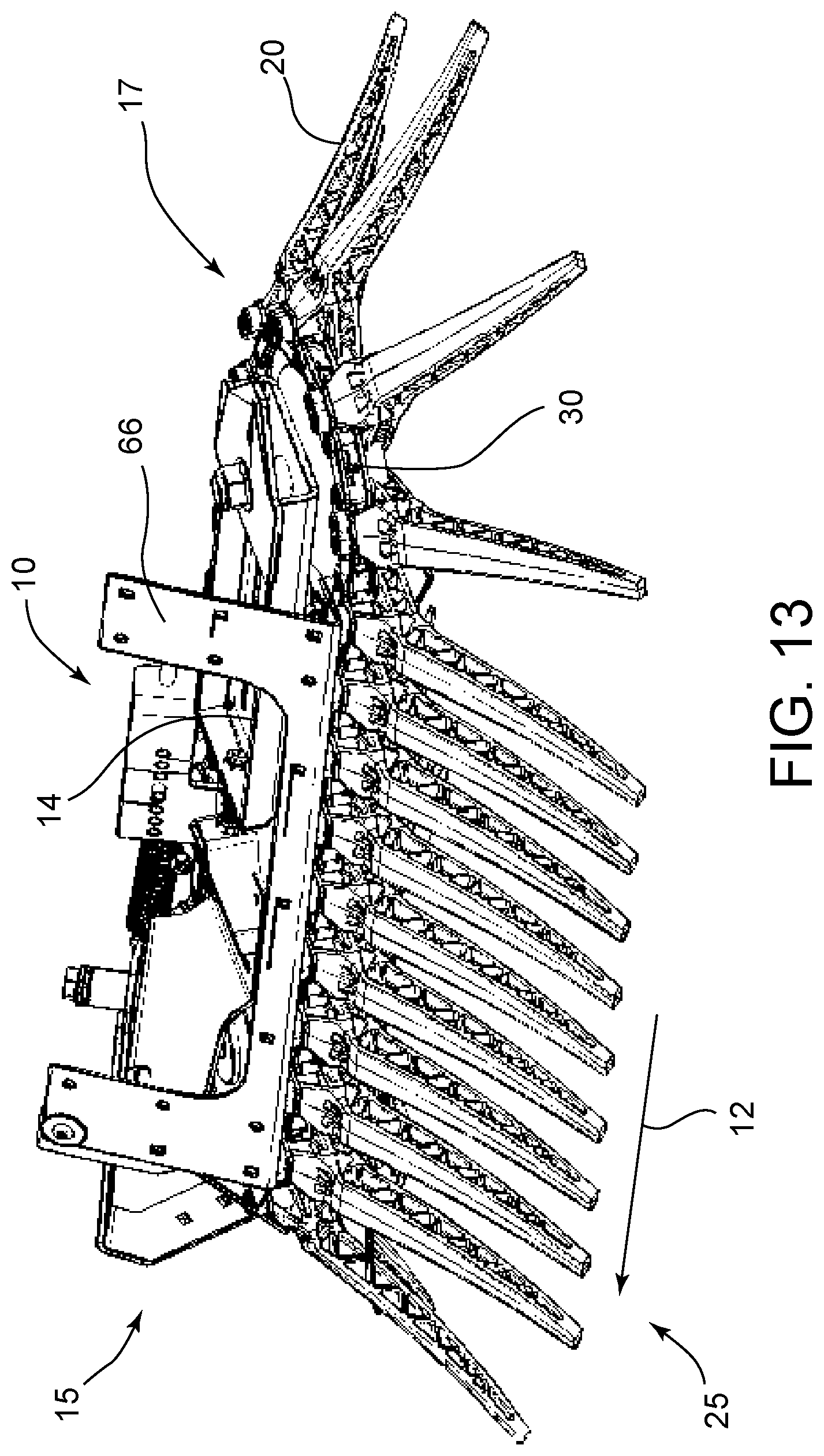 Patent US12610890 Figure 13 – Rake apparatus