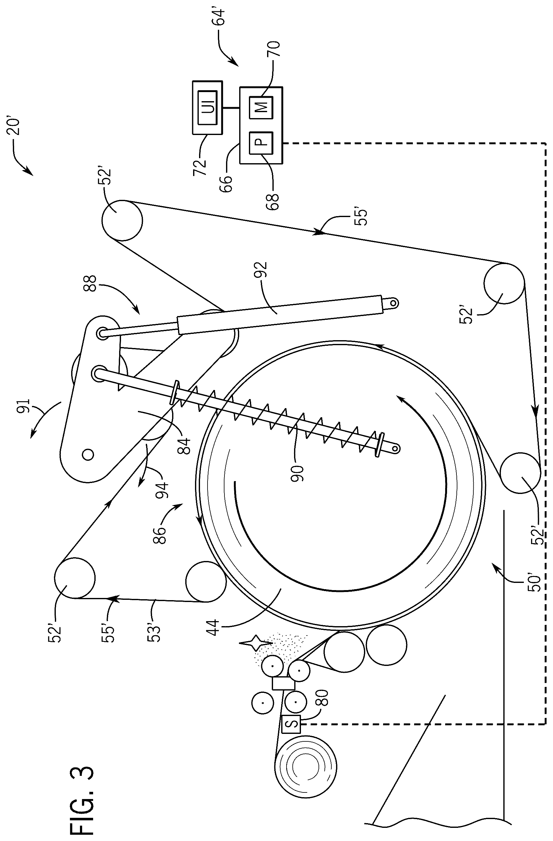 Patent US12610892 Figure 3 – Control system for an agricultural baler