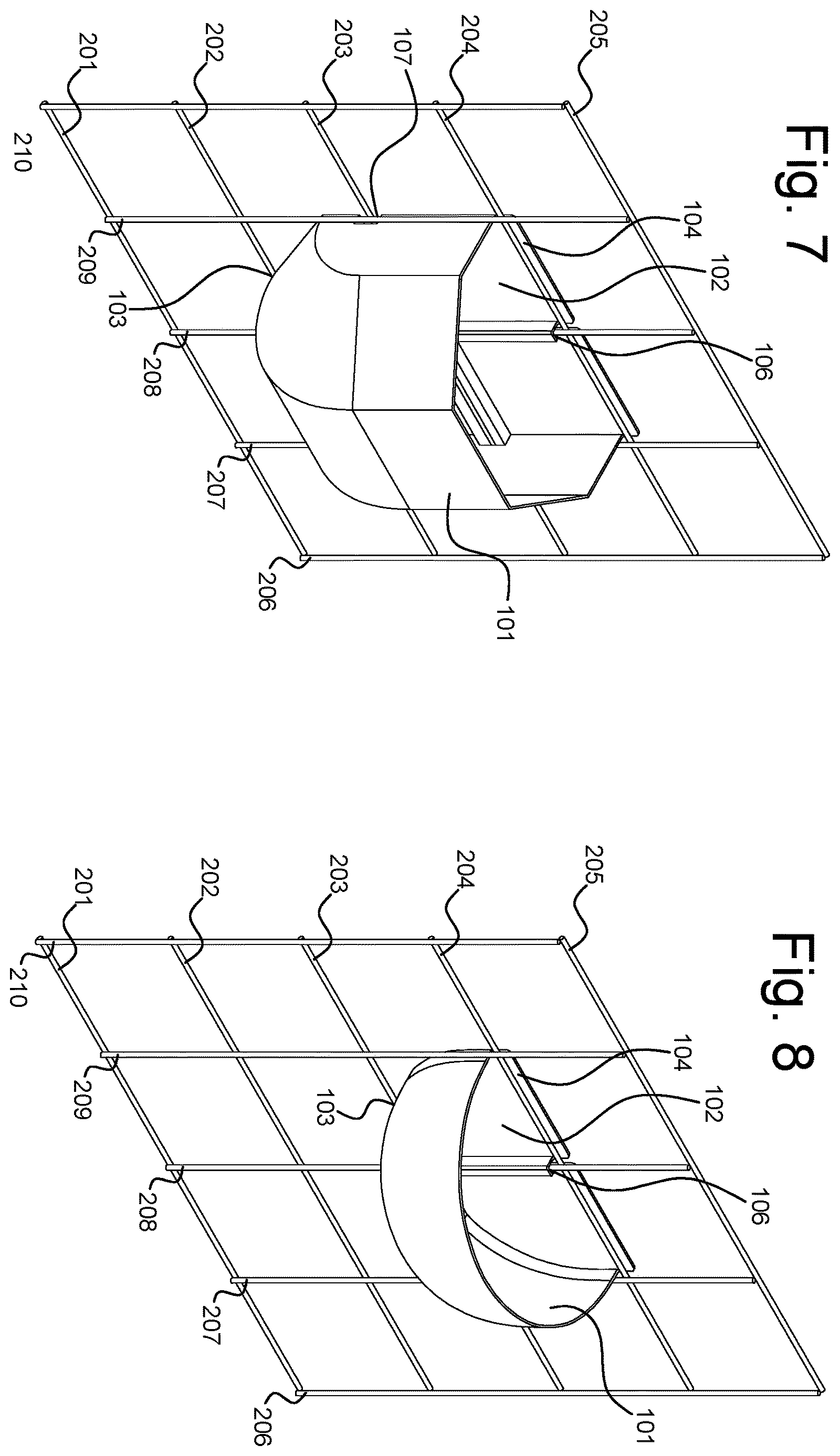 Patent US12610894 Figure 4 – System comprising a structure for removably attaching one or more holders for plants, and at least one holder