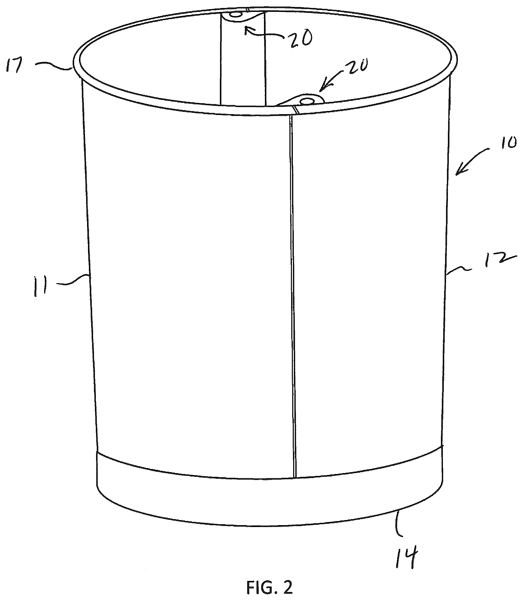 Patent US12610896 Figure 2 – Deconstructable plant pot