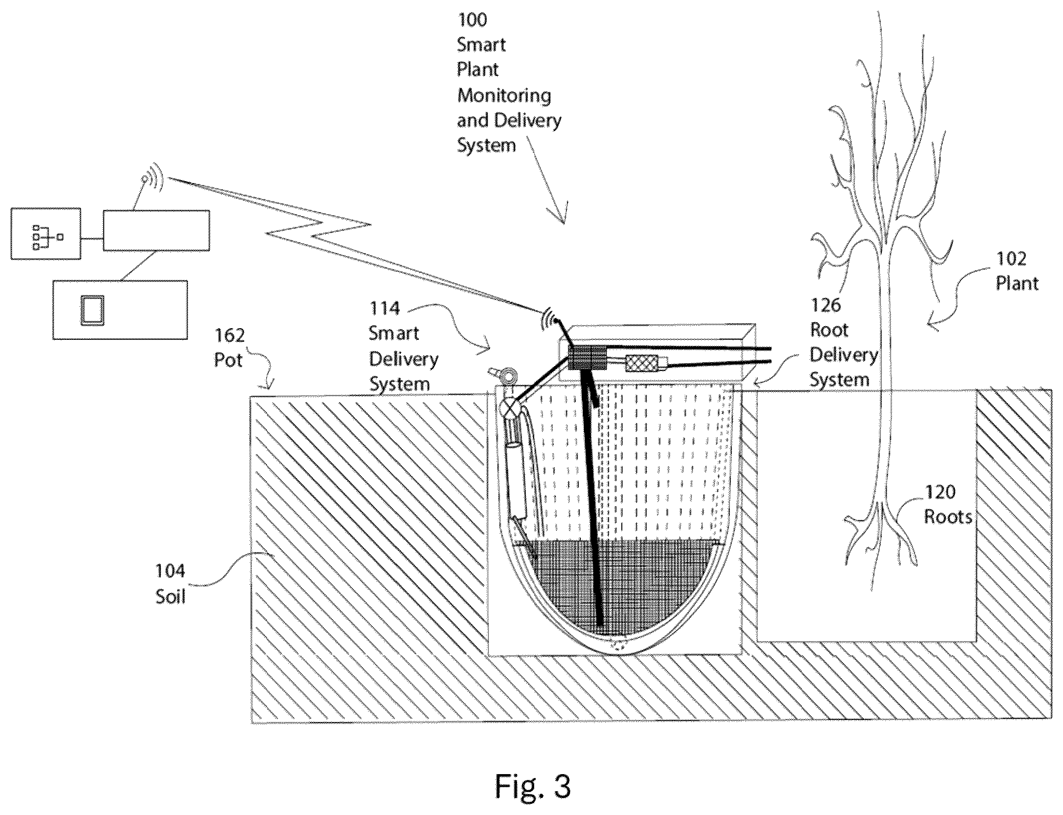 Patent US12610897 Figure 3 – Smart plant monitoring and delivery system for maintaining healthy vegetation