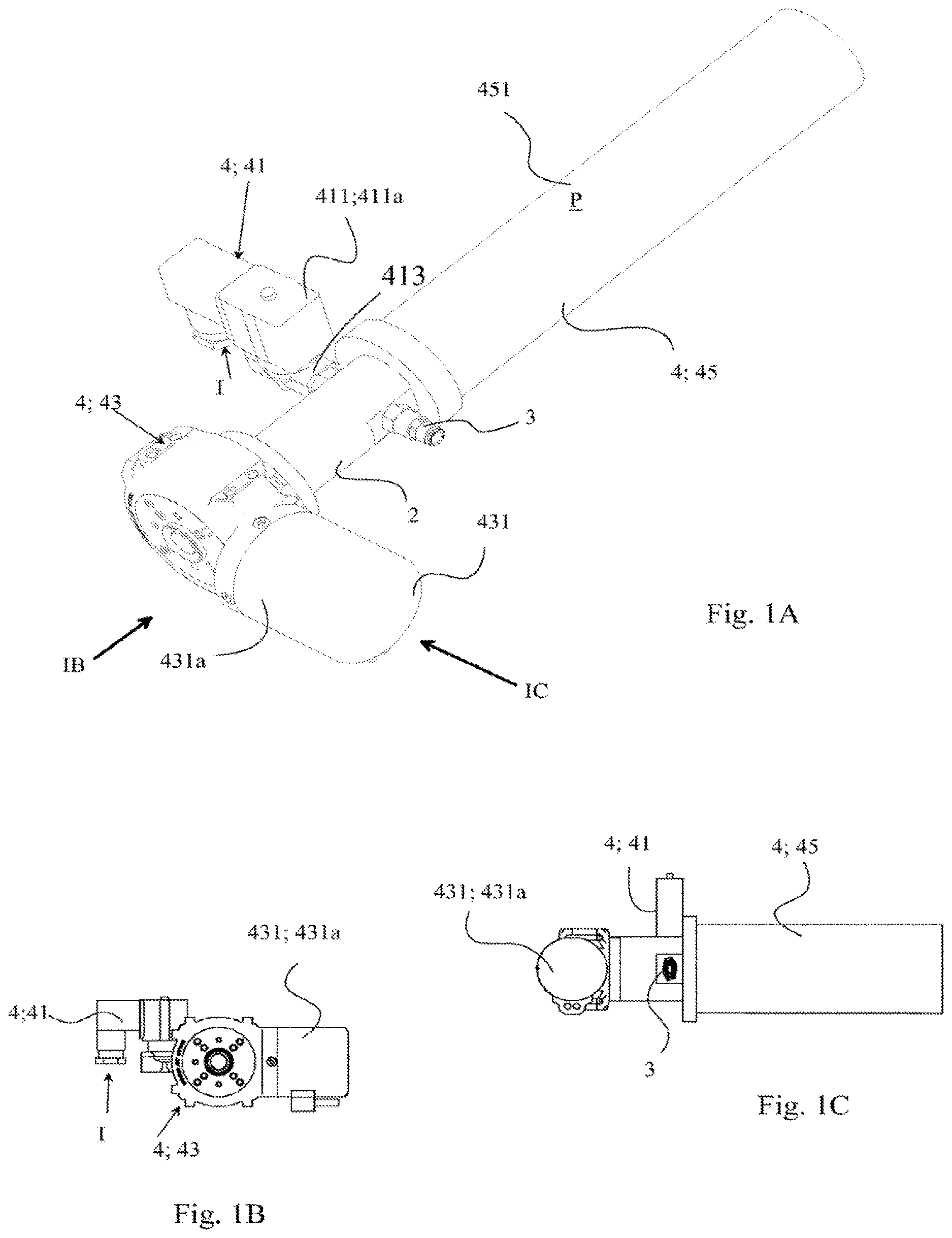 Patent US12610899 Figure 1 – Spreading device, method and powder-like mixture composition for controlling or preventing forest pathogens on tree stumps