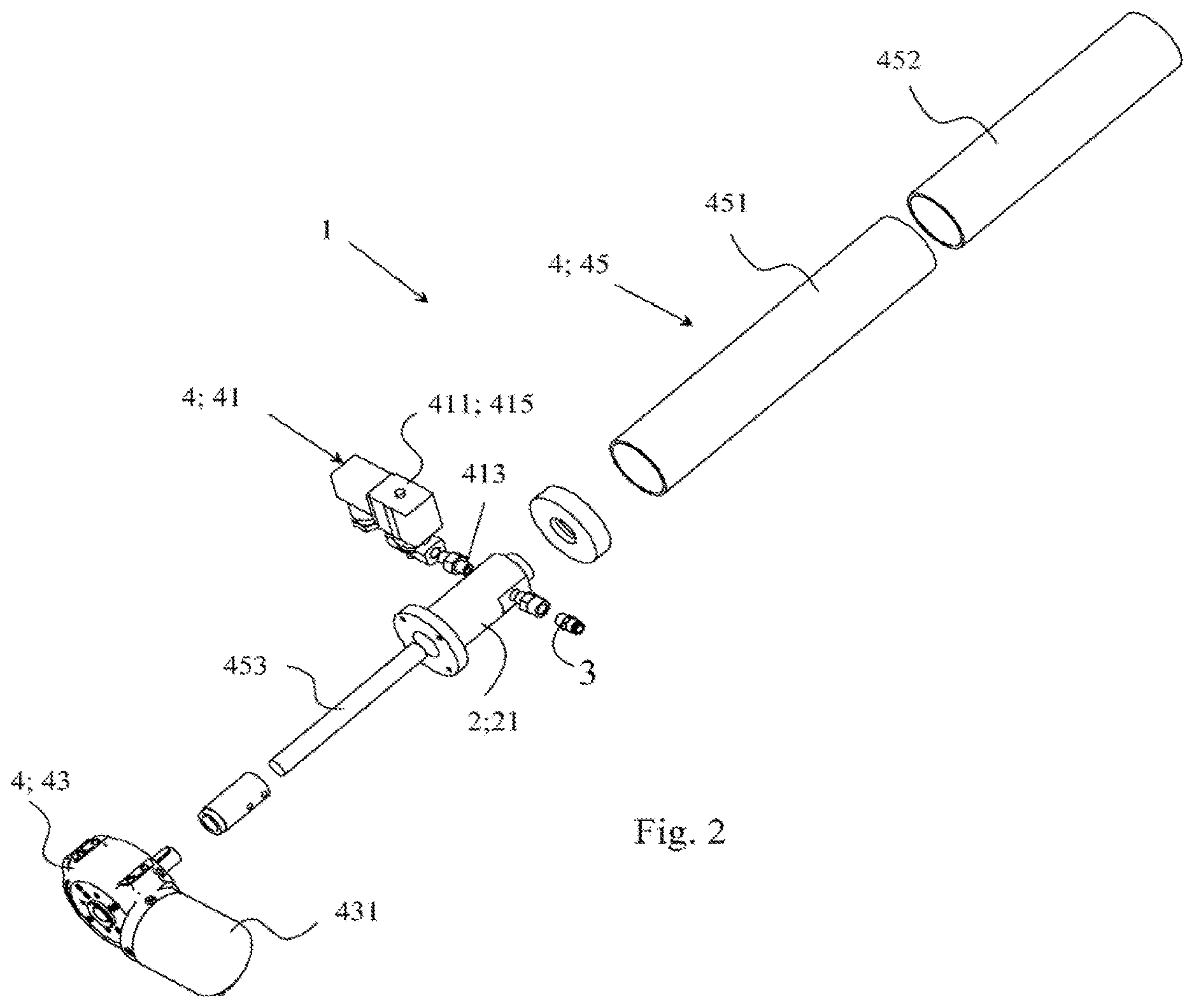 Patent US12610899 Figure 2 – Spreading device, method and powder-like mixture composition for controlling or preventing forest pathogens on tree stumps