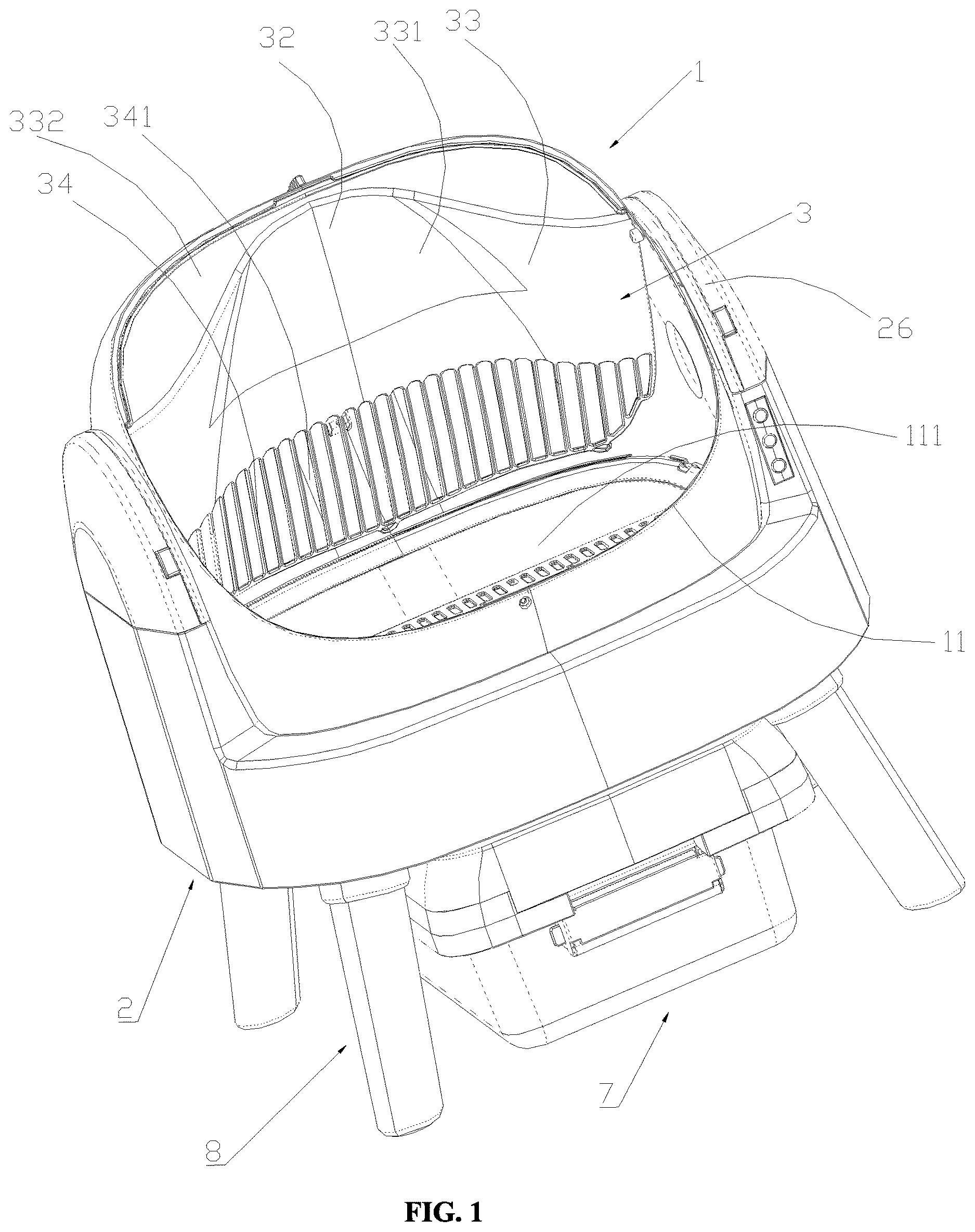 Patent US12610921 Figure 1 – Pet toilet