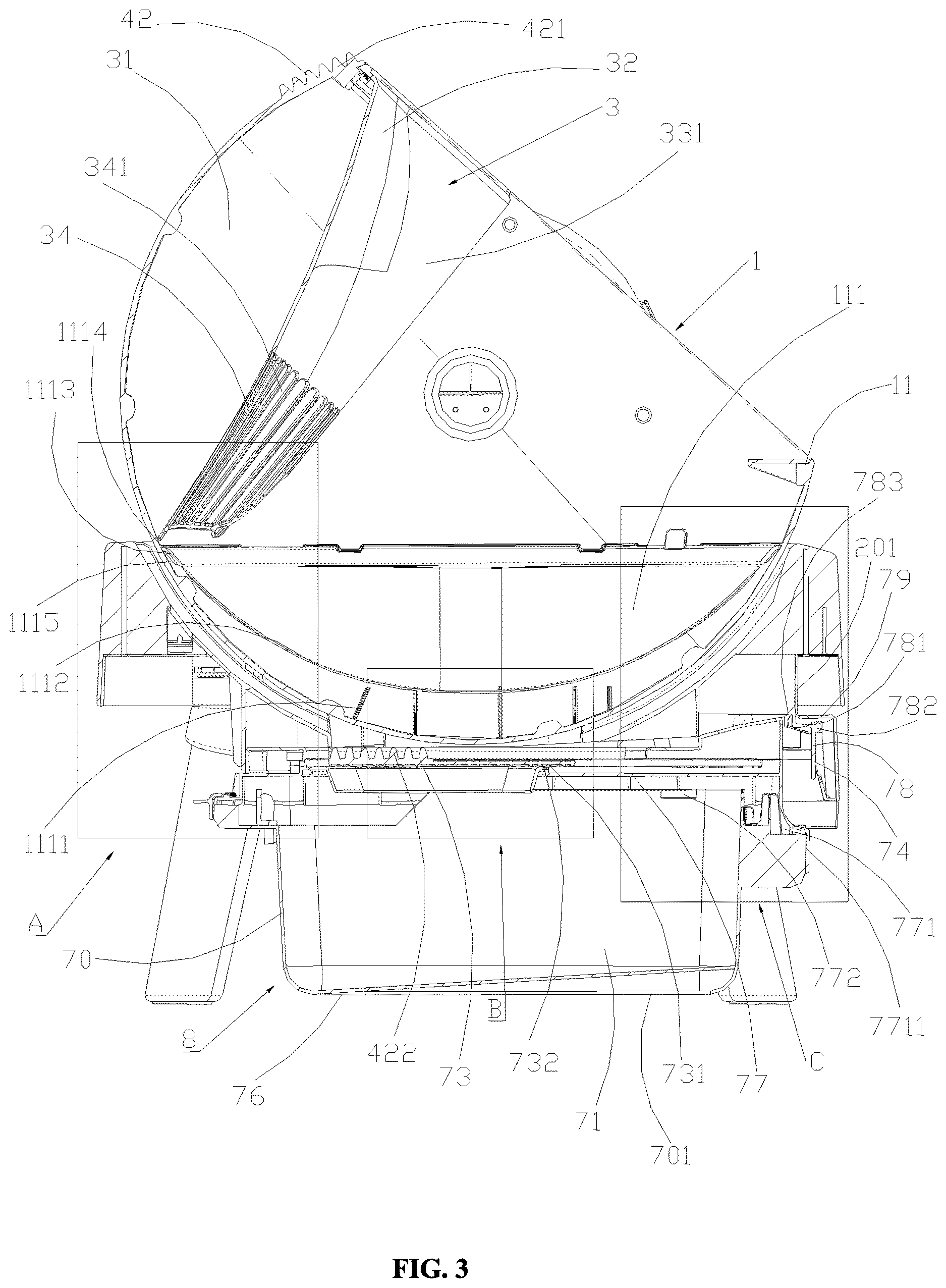 Patent US12610921 Figure 3 – Pet toilet