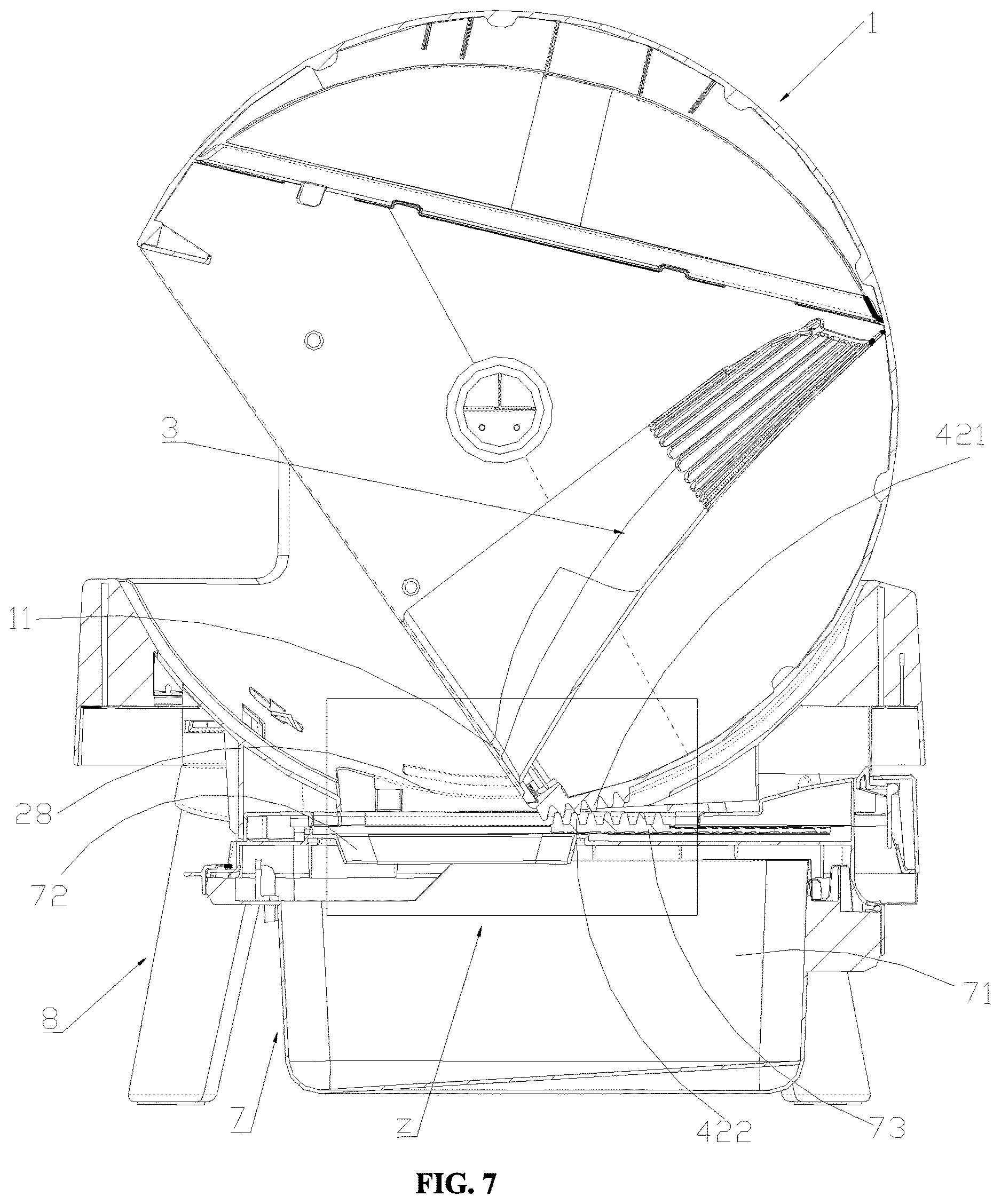 Patent US12610921 Figure 7 – Pet toilet