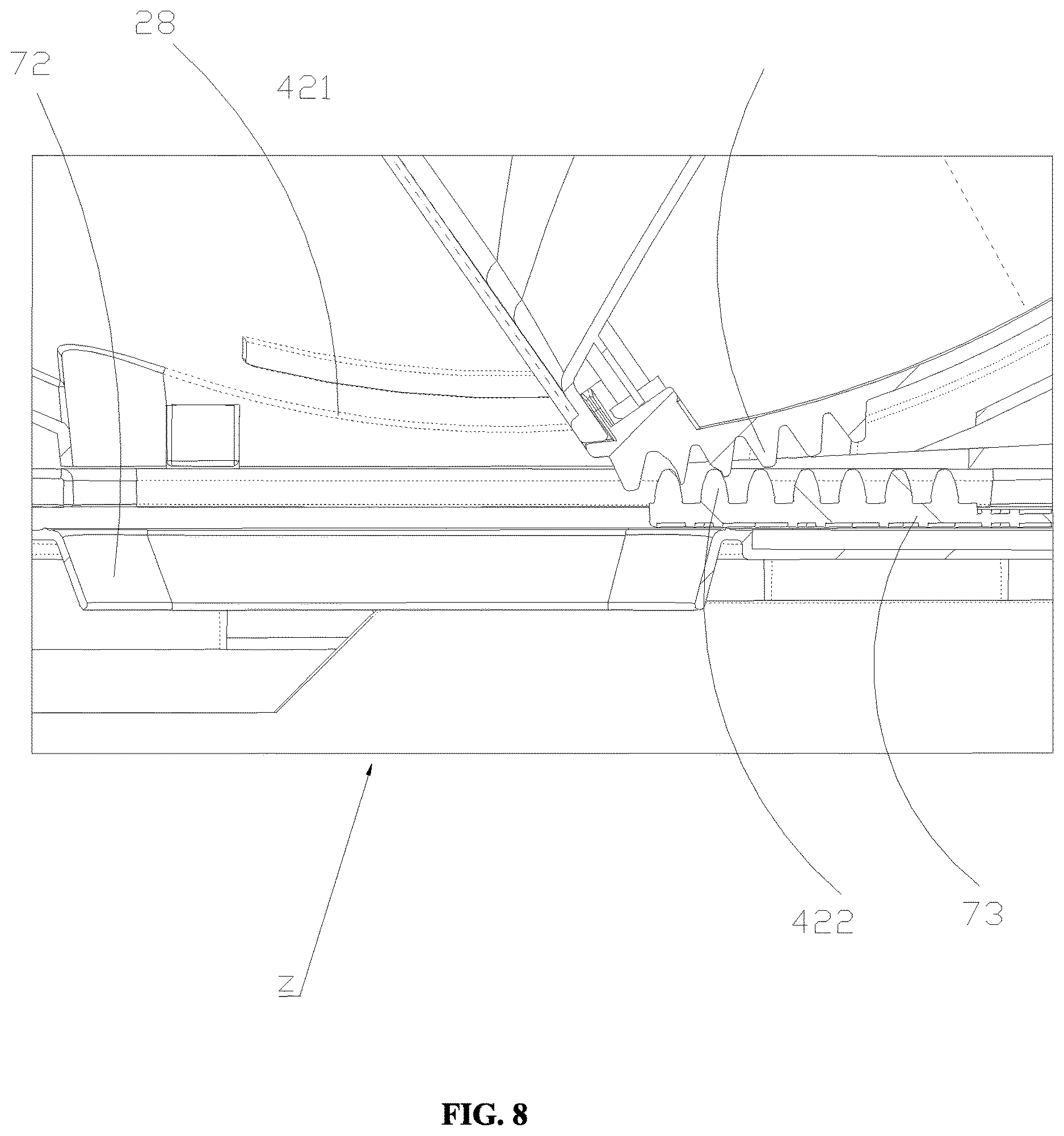 Patent US12610921 Figure 8 – Pet toilet
