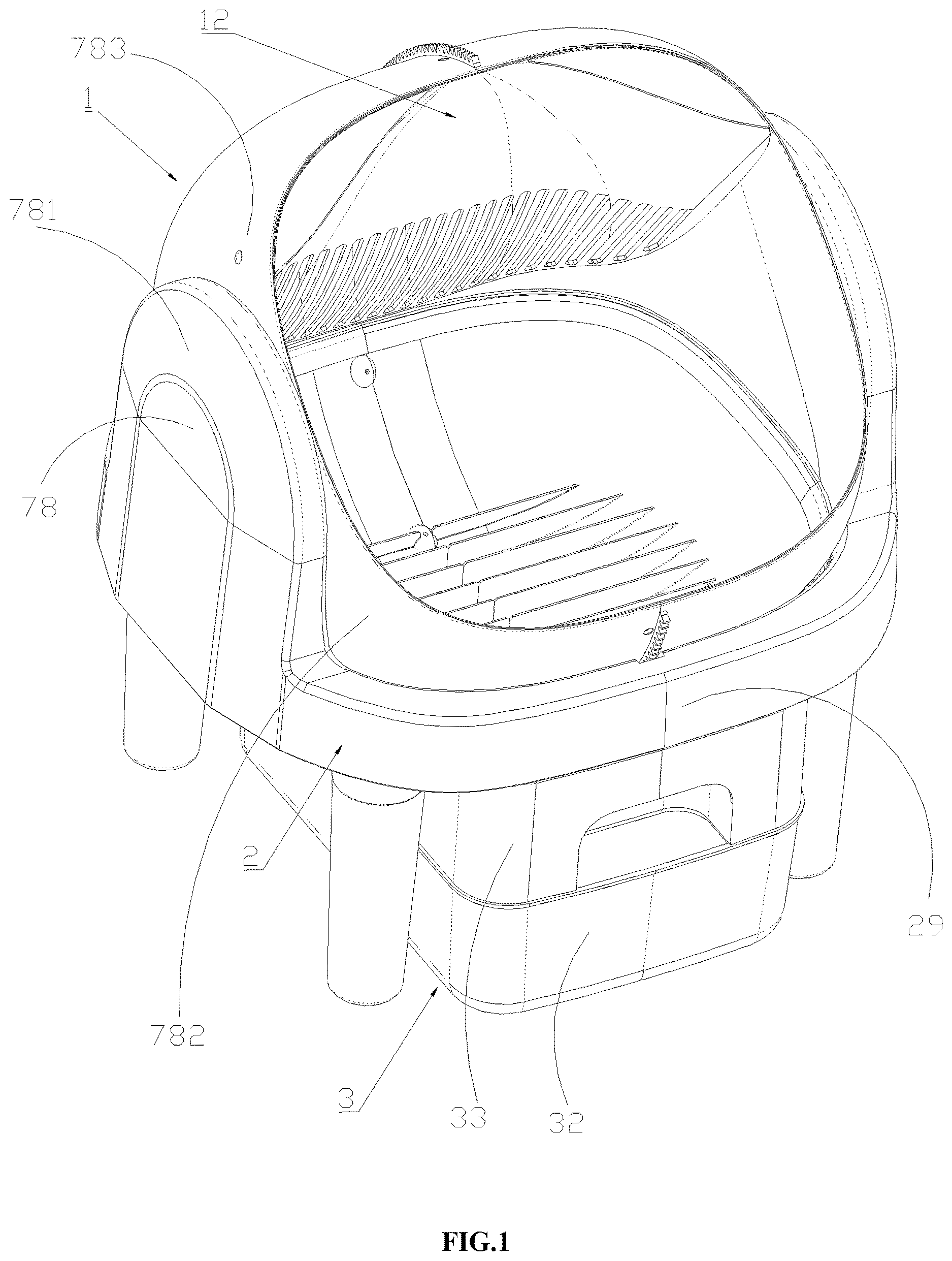 Patent US12610922 — Pet toilet — Figure 1