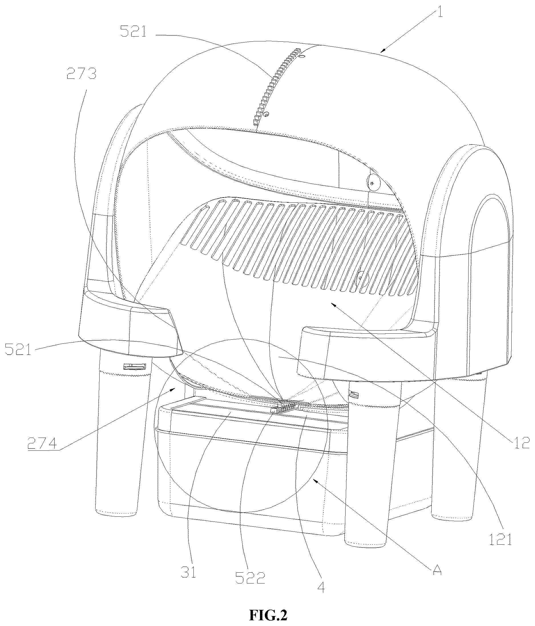 Patent US12610922 Figure 2 – Pet toilet