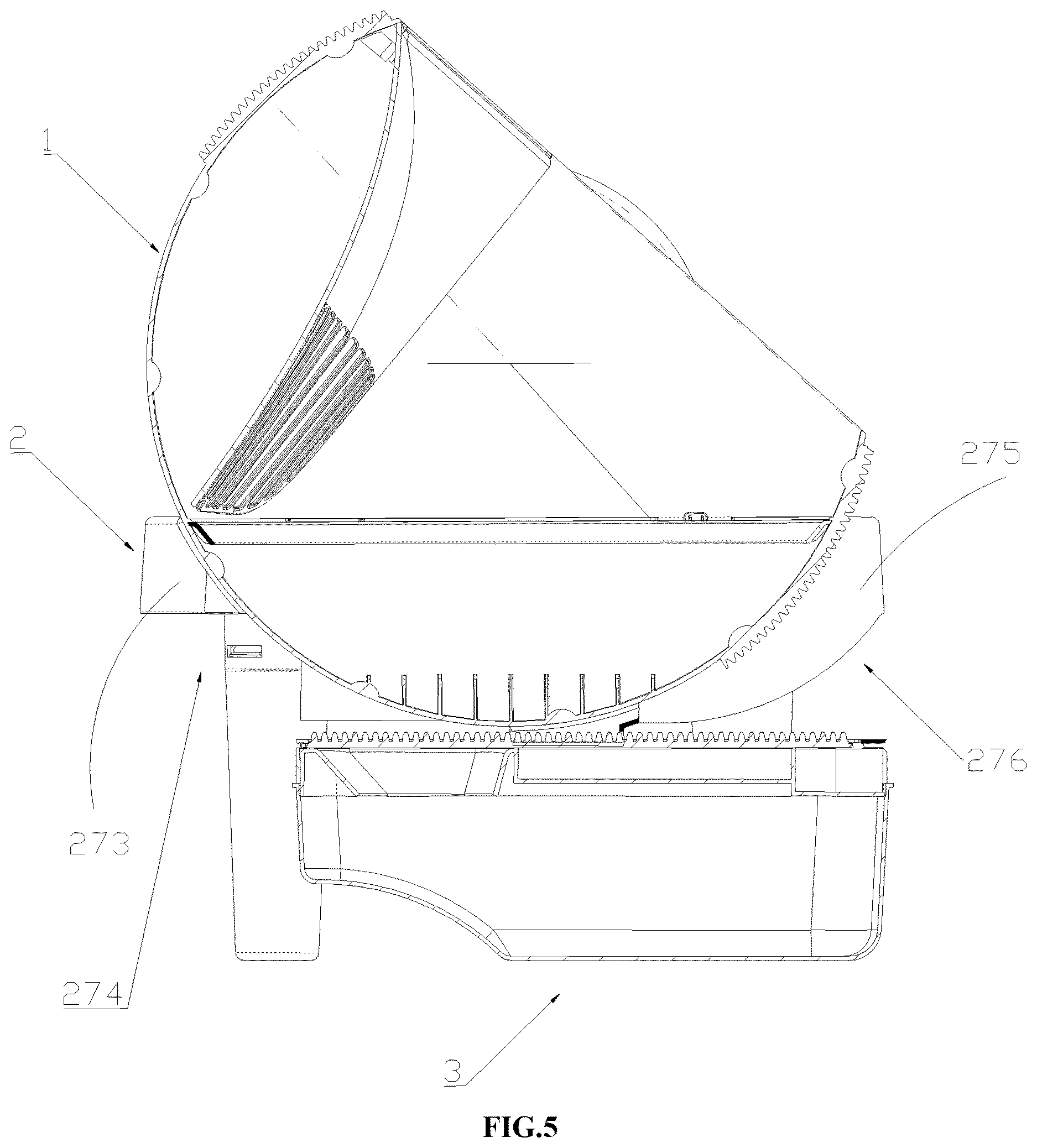 Patent US12610922 Figure 5 – Pet toilet