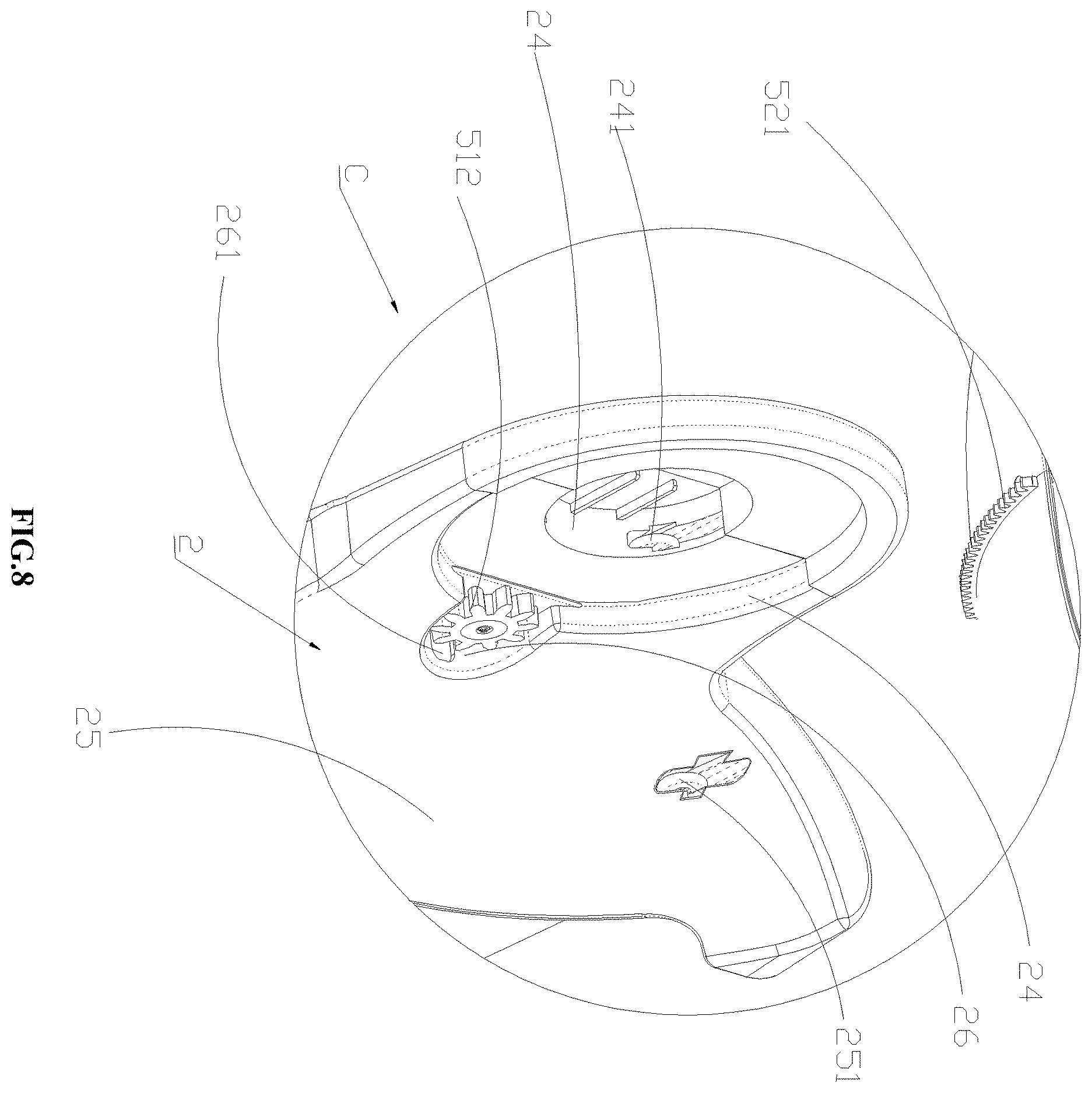Patent US12610922 Figure 8 – Pet toilet