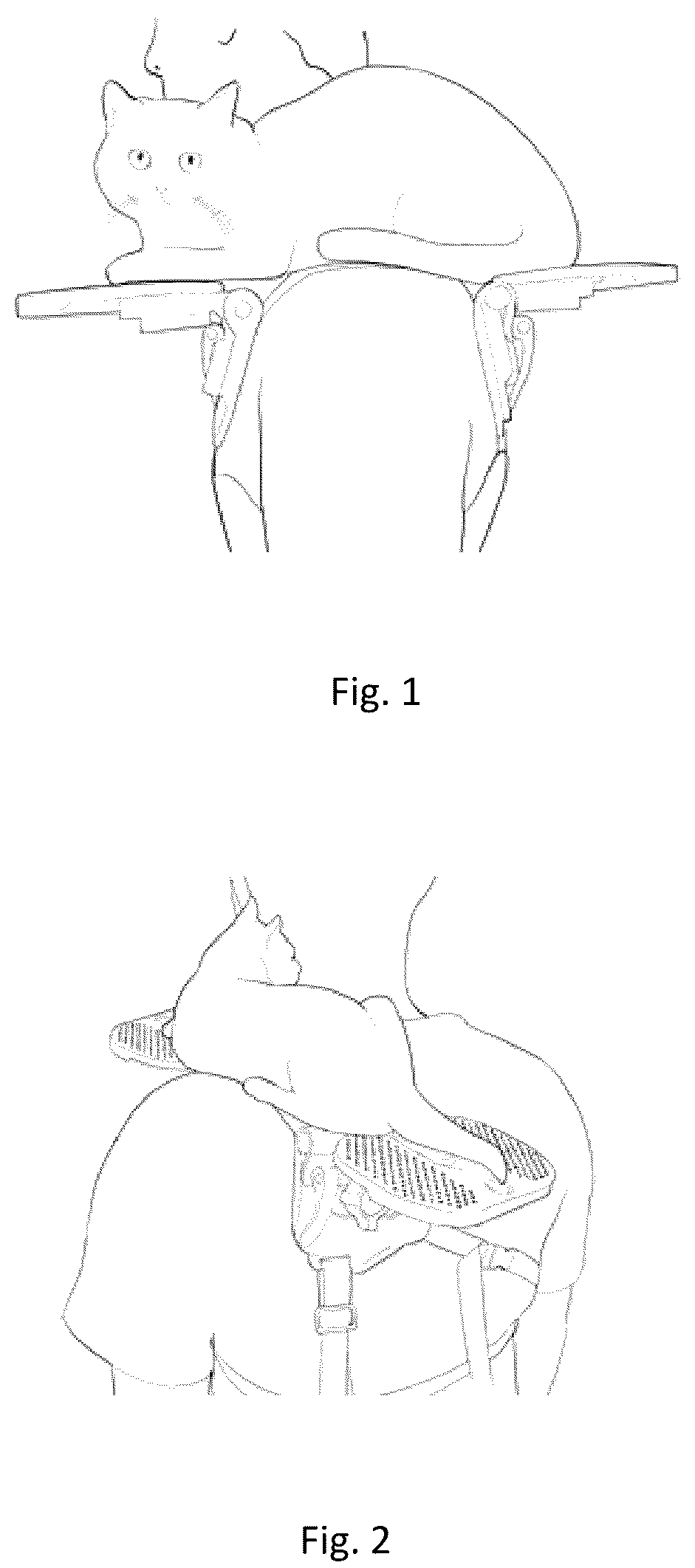 Patent US12610923 Figure 1 – Shoulder-mounted platform system