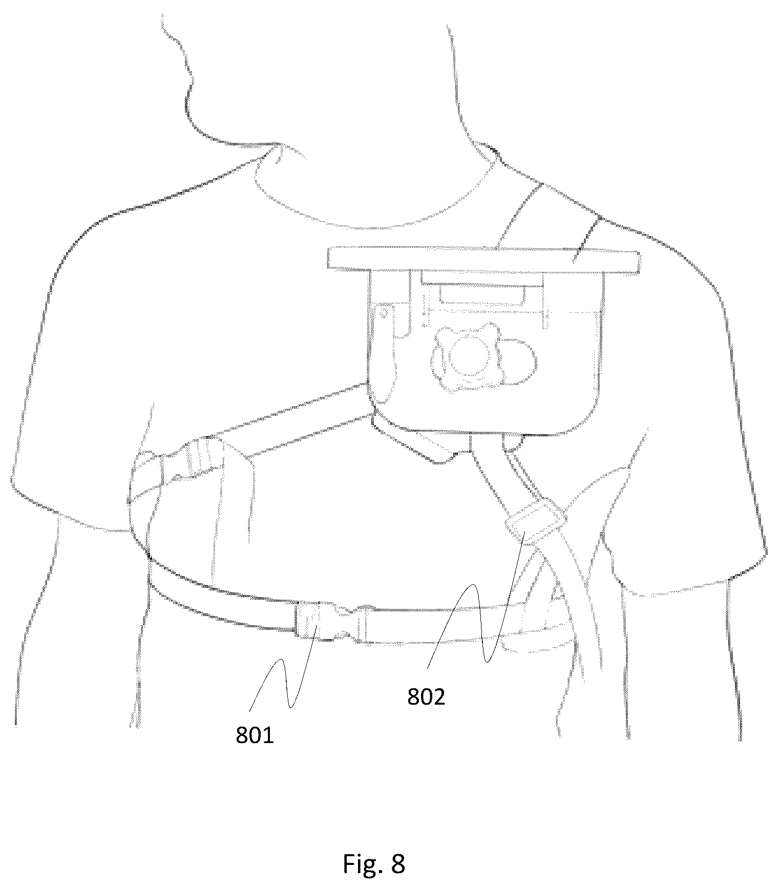 Patent US12610923 Figure 5 – Shoulder-mounted platform system