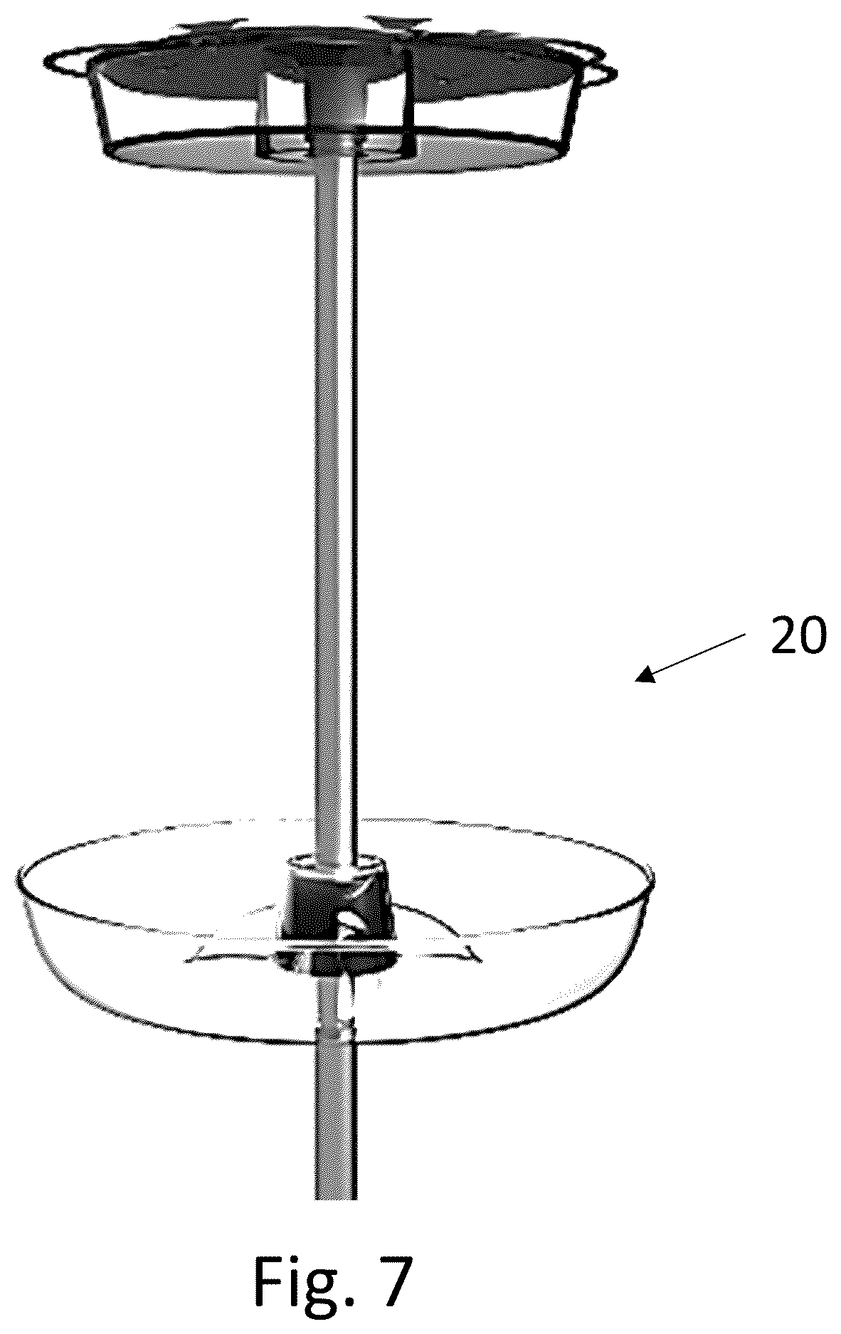 Patent US12610924 Figure 5 – Insect infiltration protection apparatus for pole mounted bird feeder