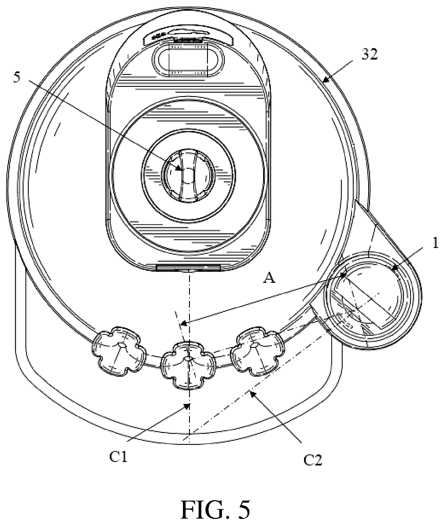 Patent US12610925 Figure 5 – Bird feeder