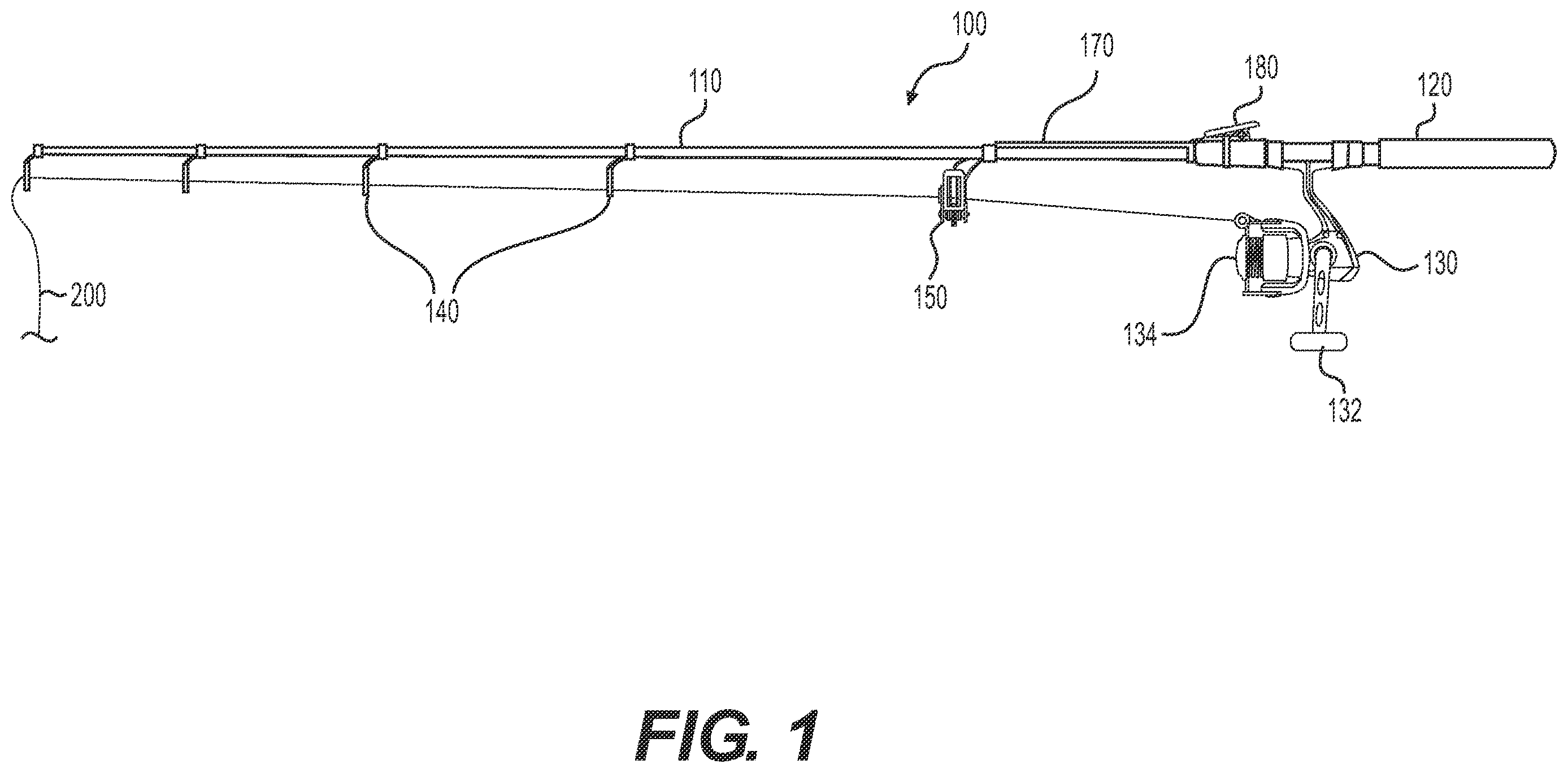 Patent US12610928 Figure 1 – Fishing line control system