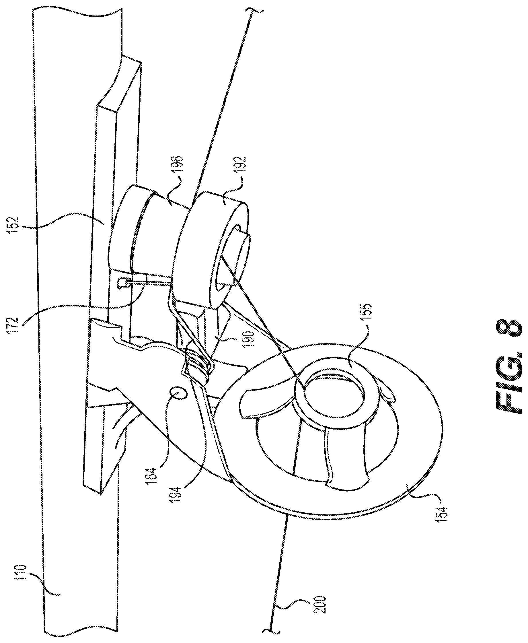 Patent US12610928 Figure 8 – Fishing line control system