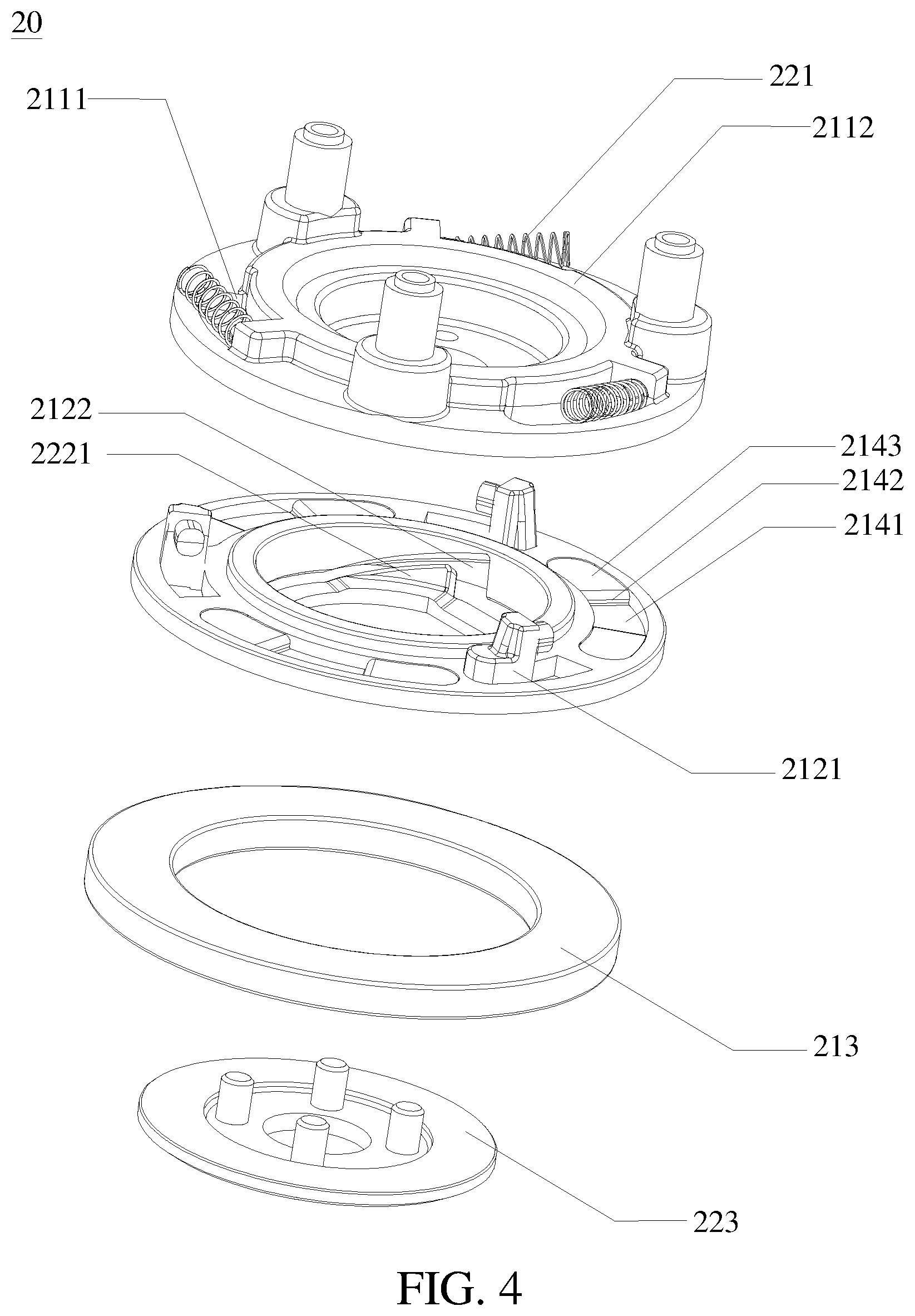 Patent US12610929 Figure 4 – Brake mechanism, bait casting reel, and fishing tackle
