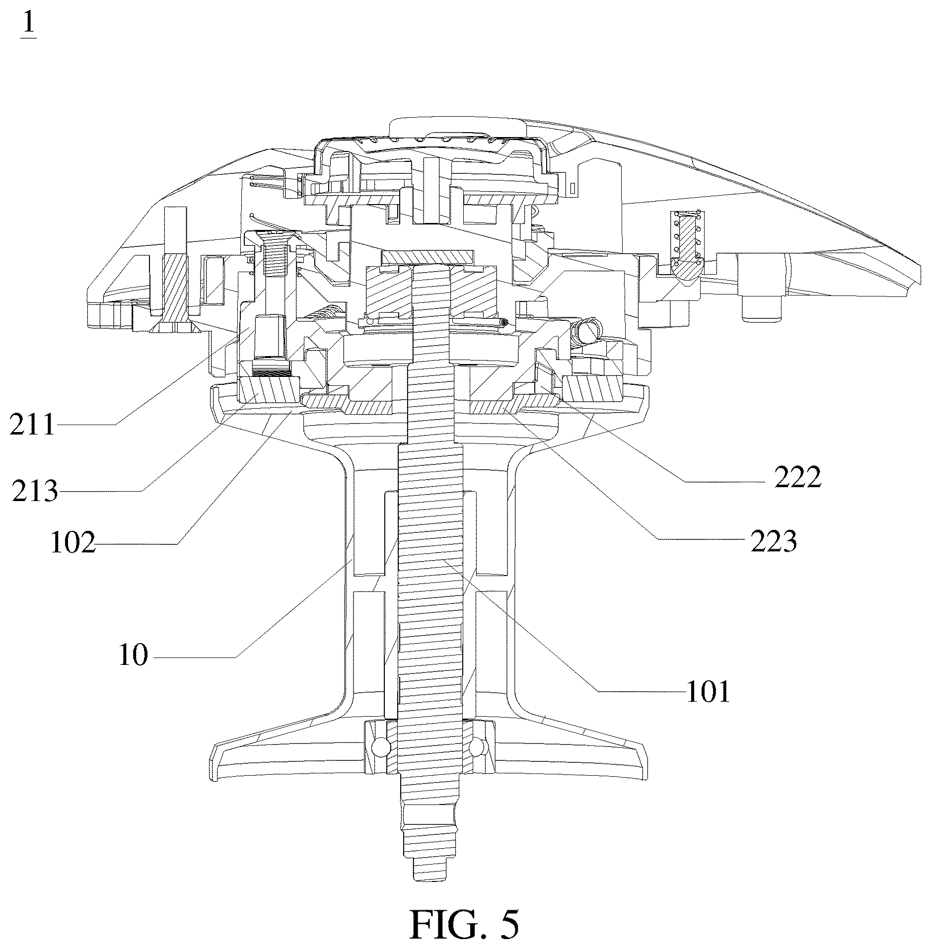 Patent US12610929 Figure 5 – Brake mechanism, bait casting reel, and fishing tackle