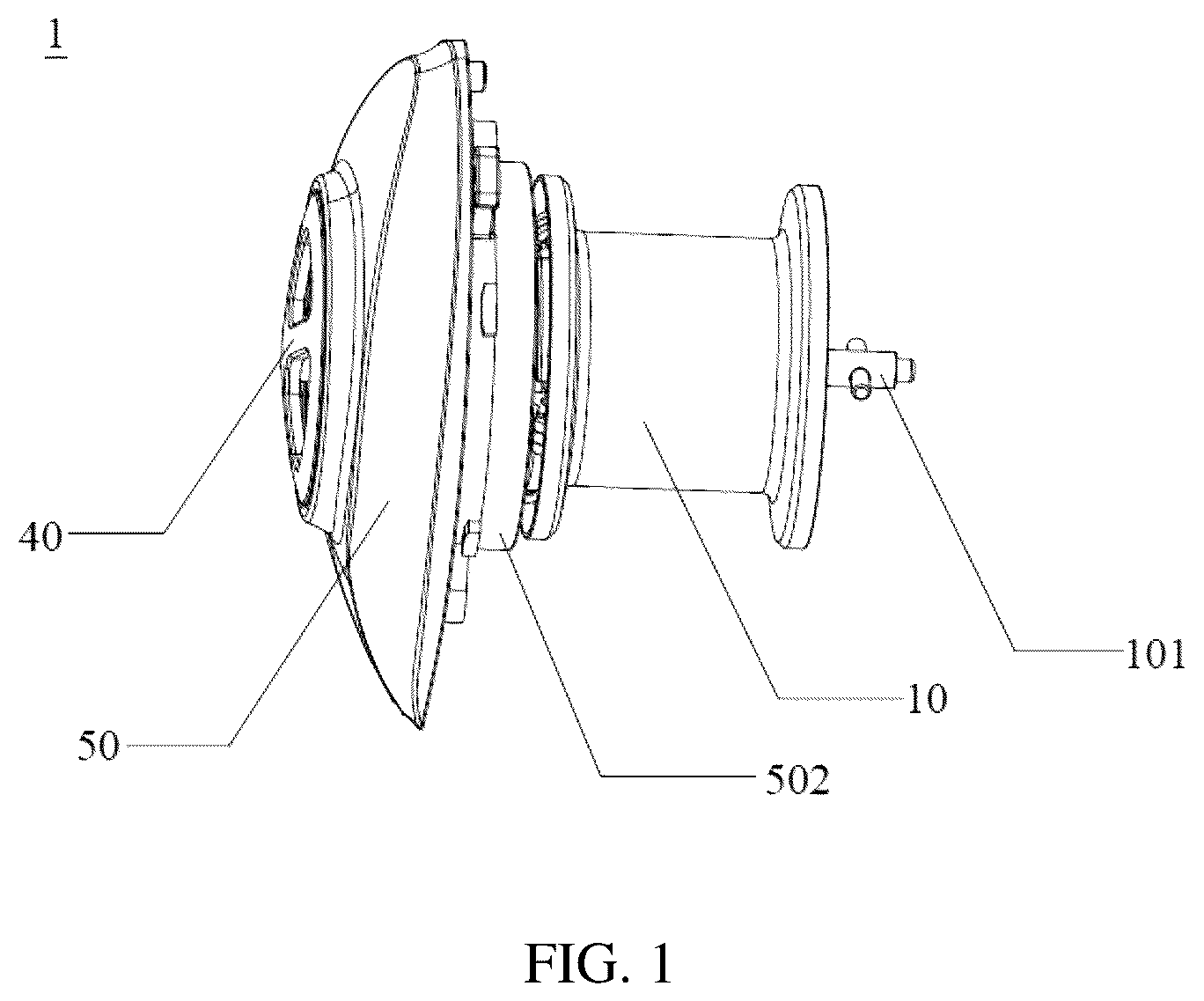 Patent US12610930 — Centrifugal brake mechanism, bait-casting reel and fishing tackle — Figure 1