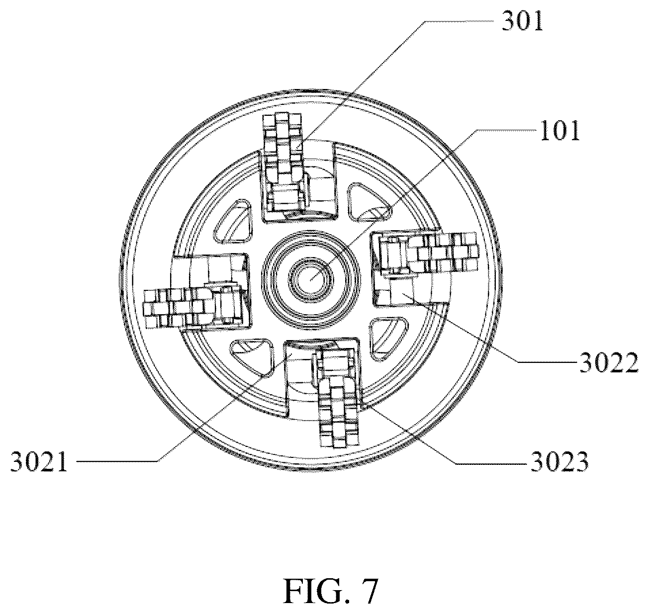 Patent US12610930 Figure 7 – Centrifugal brake mechanism, bait-casting reel and fishing tackle