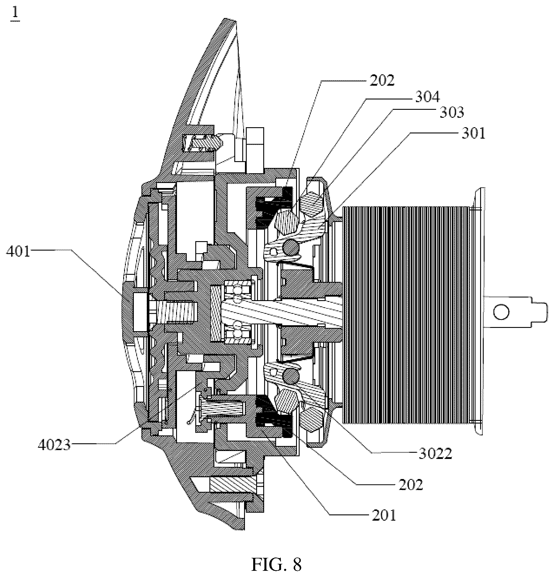 Patent US12610930 Figure 8 – Centrifugal brake mechanism, bait-casting reel and fishing tackle