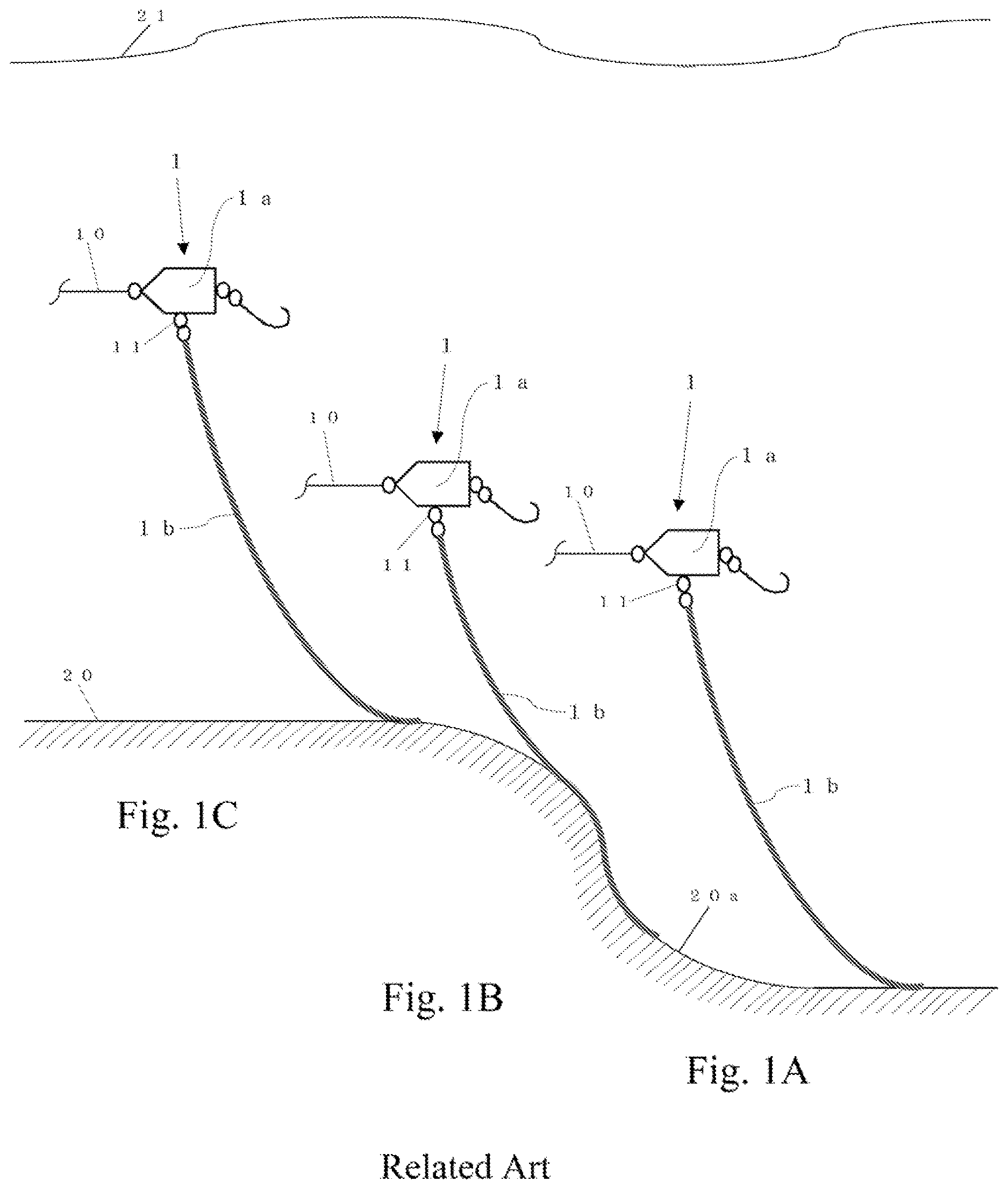 Patent US12610932 Figure 1 – Sinker for underwater mobile body or sinker for fishing tackle