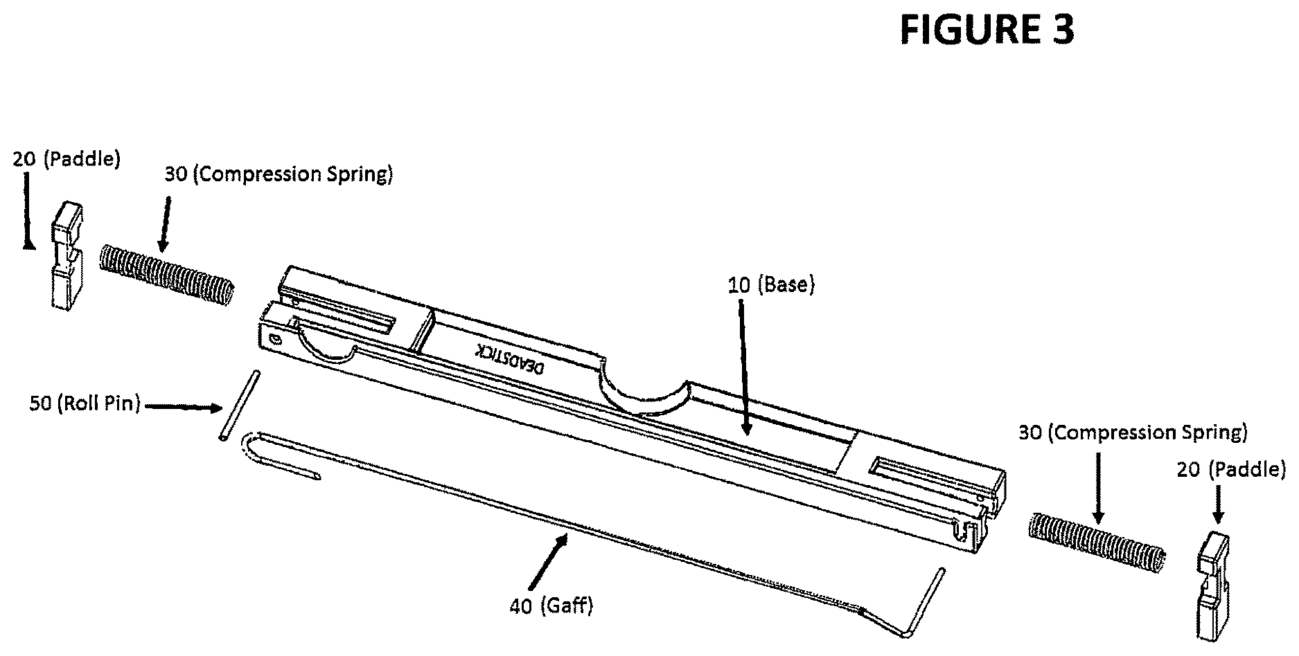 Patent US12610933 Figure 3 – Deadstik fishing hole device