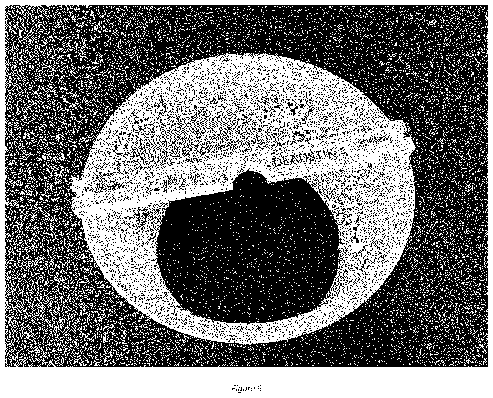 Patent US12610933 Figure 6 – Deadstik fishing hole device