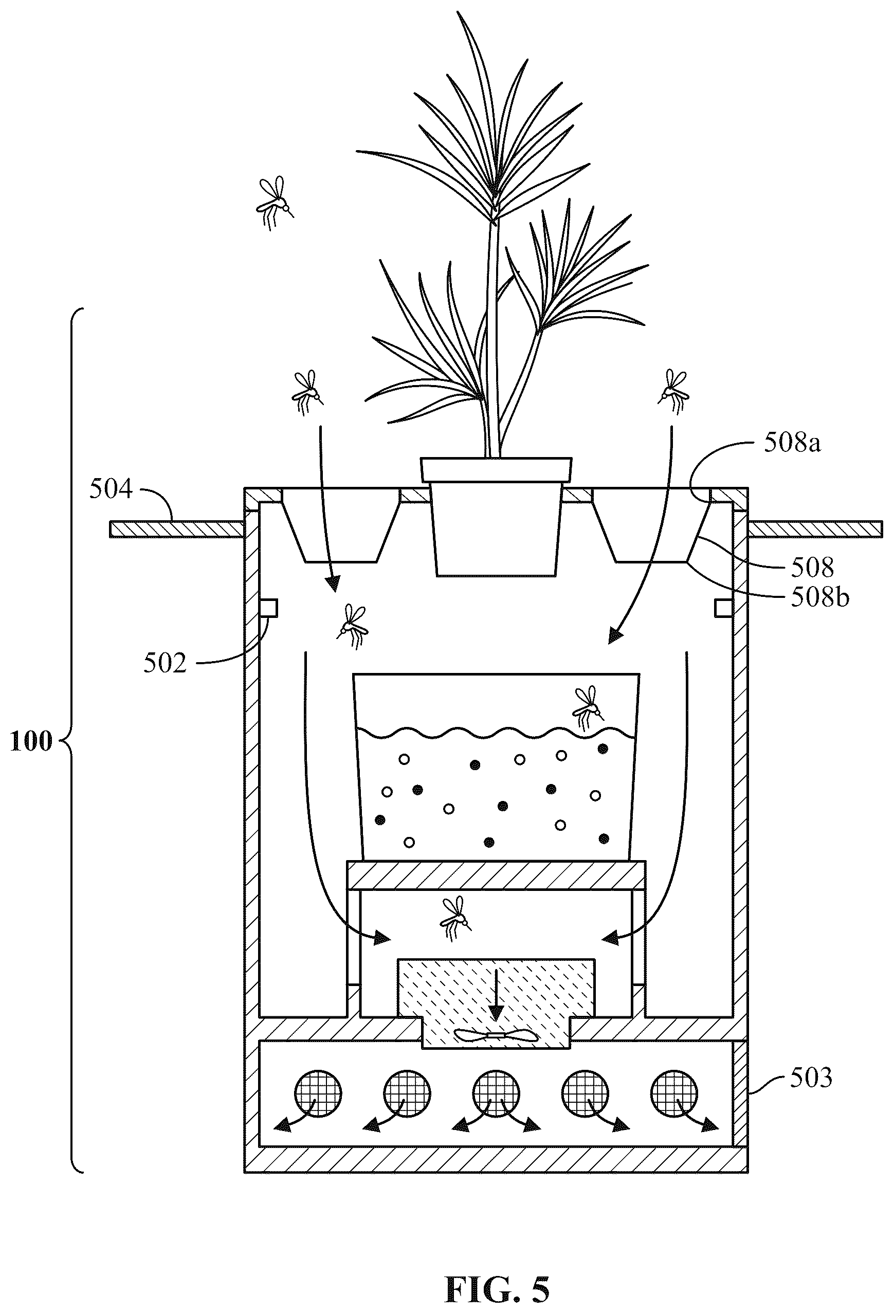 Patent US12610934 Figure 5 – Mosquito trap and method of using thereof