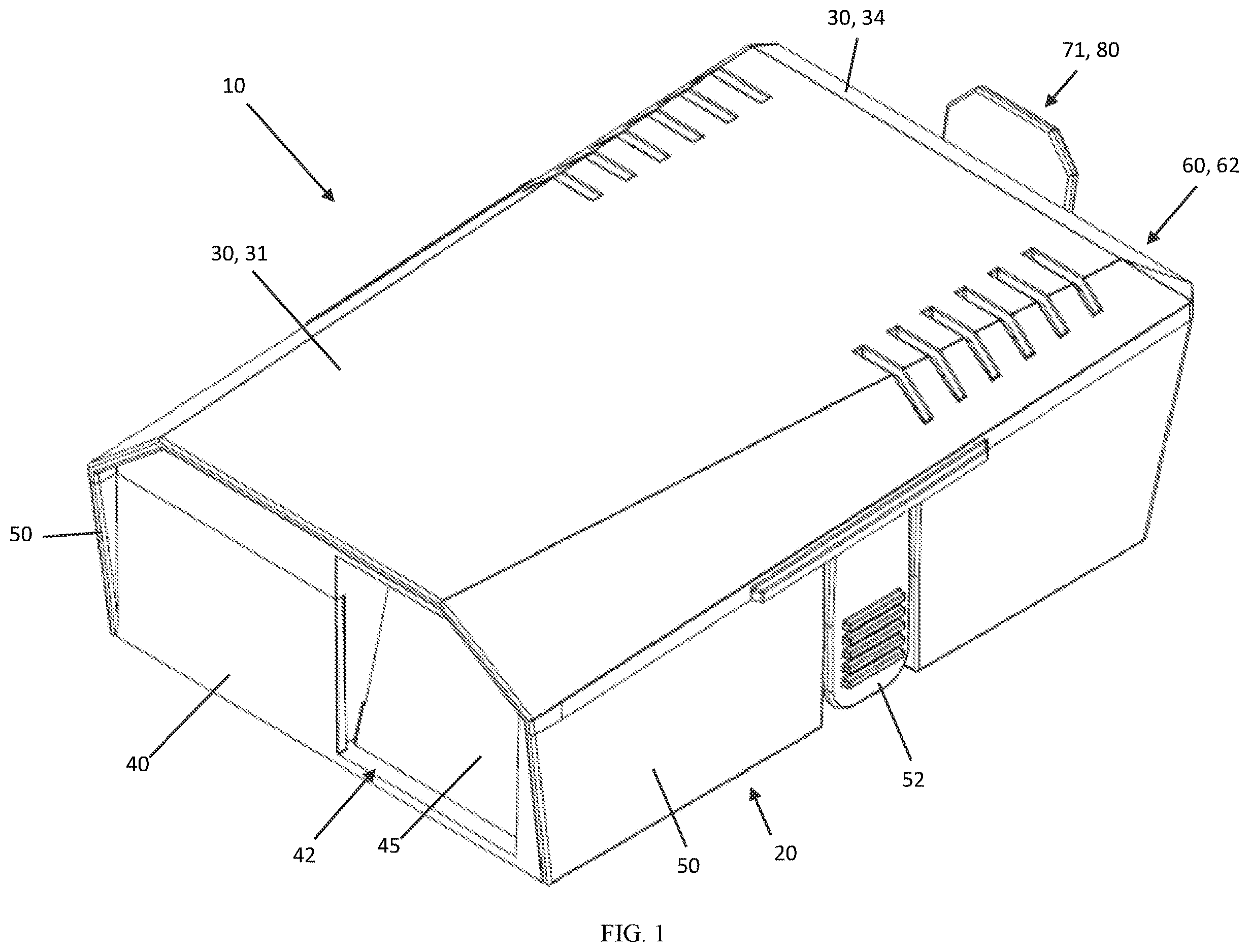 Patent US12610938 Figure 1 – Live catch rodent trap