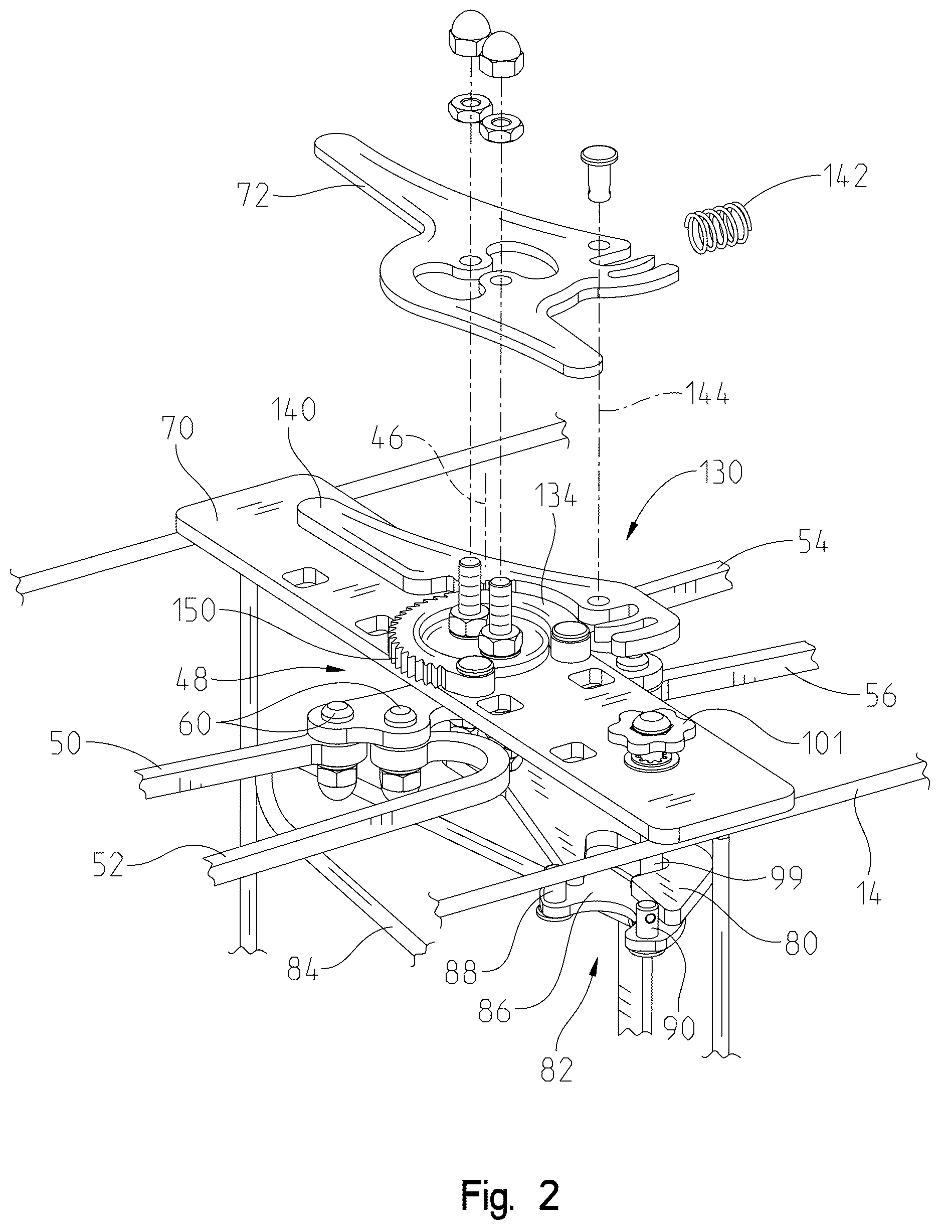 Patent US12610939 Figure 2 – Single-handed trap