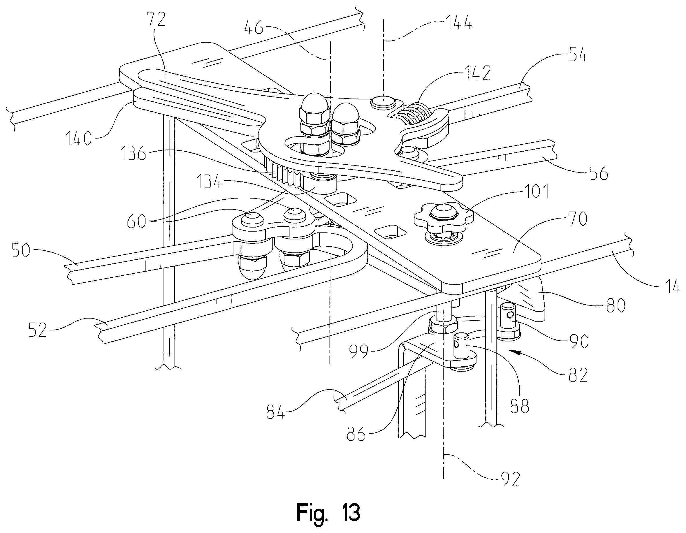 Patent US12610939 Figure 13 – Single-handed trap