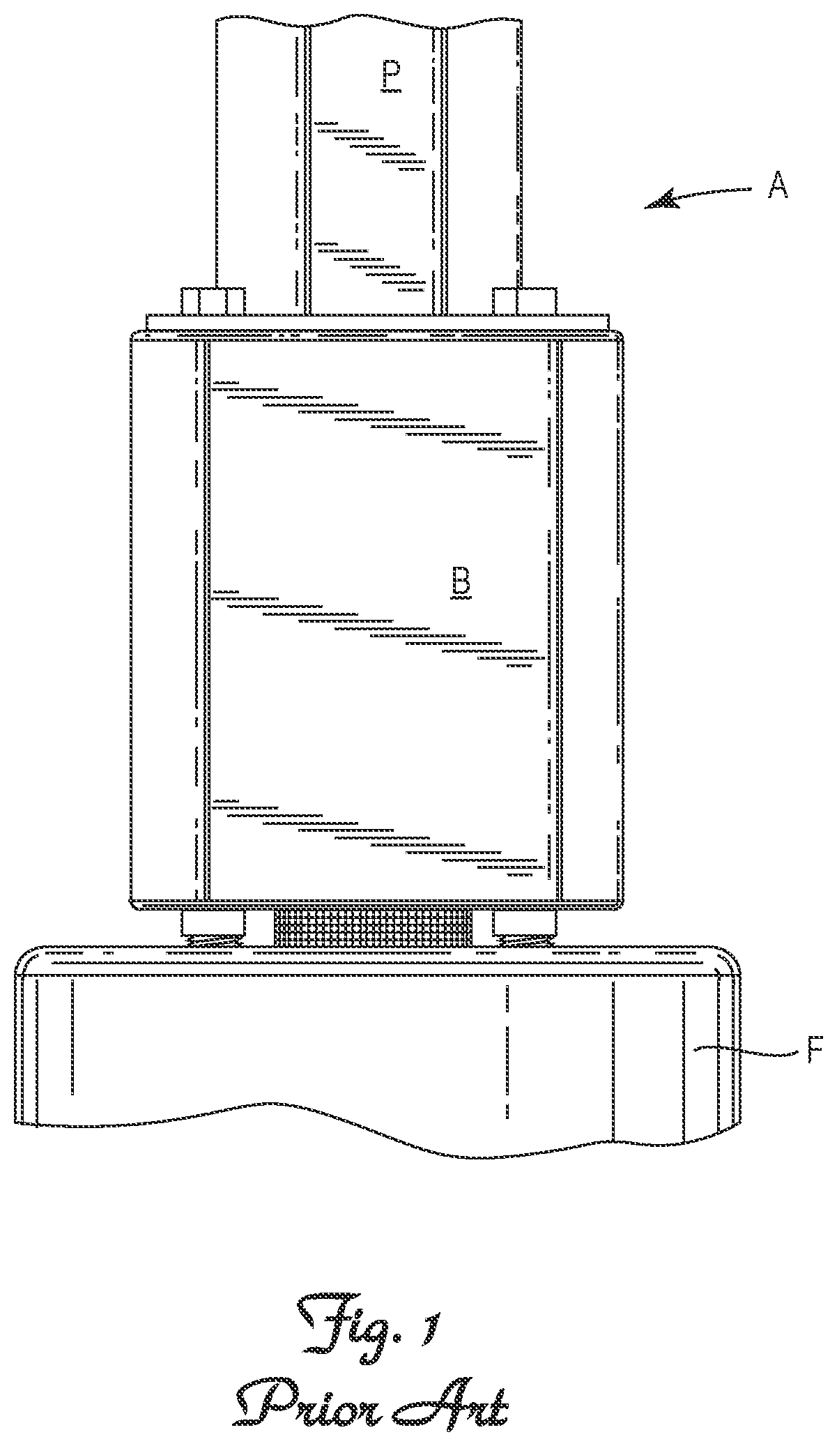 Patent US12610940 Figure 1 – Rodent intrusion barrier for foundation mounted electrical signaling and lighting fixtures