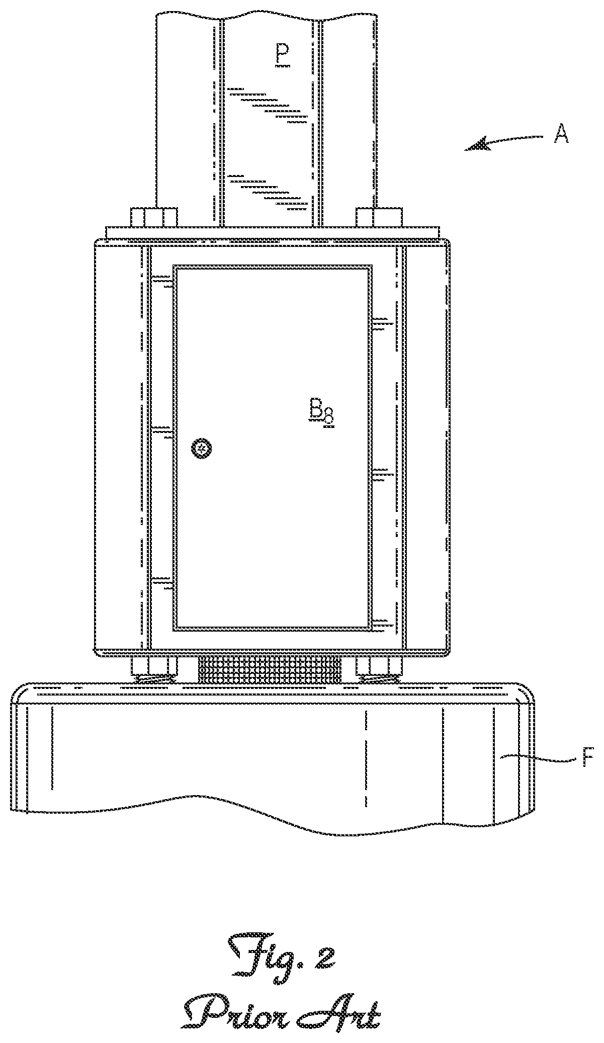 Patent US12610940 Figure 2 – Rodent intrusion barrier for foundation mounted electrical signaling and lighting fixtures