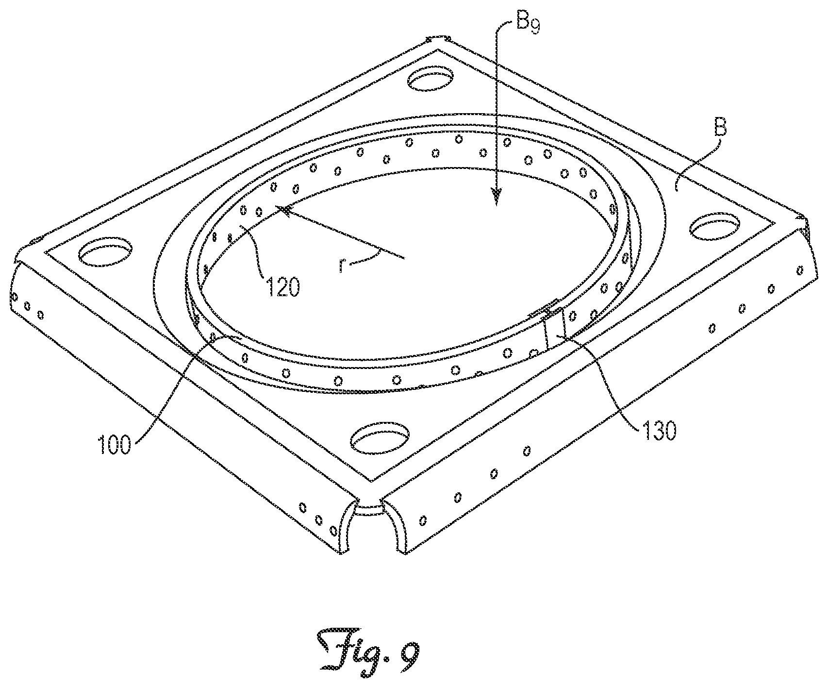 Patent US12610940 Figure 16 – Rodent intrusion barrier for foundation mounted electrical signaling and lighting fixtures