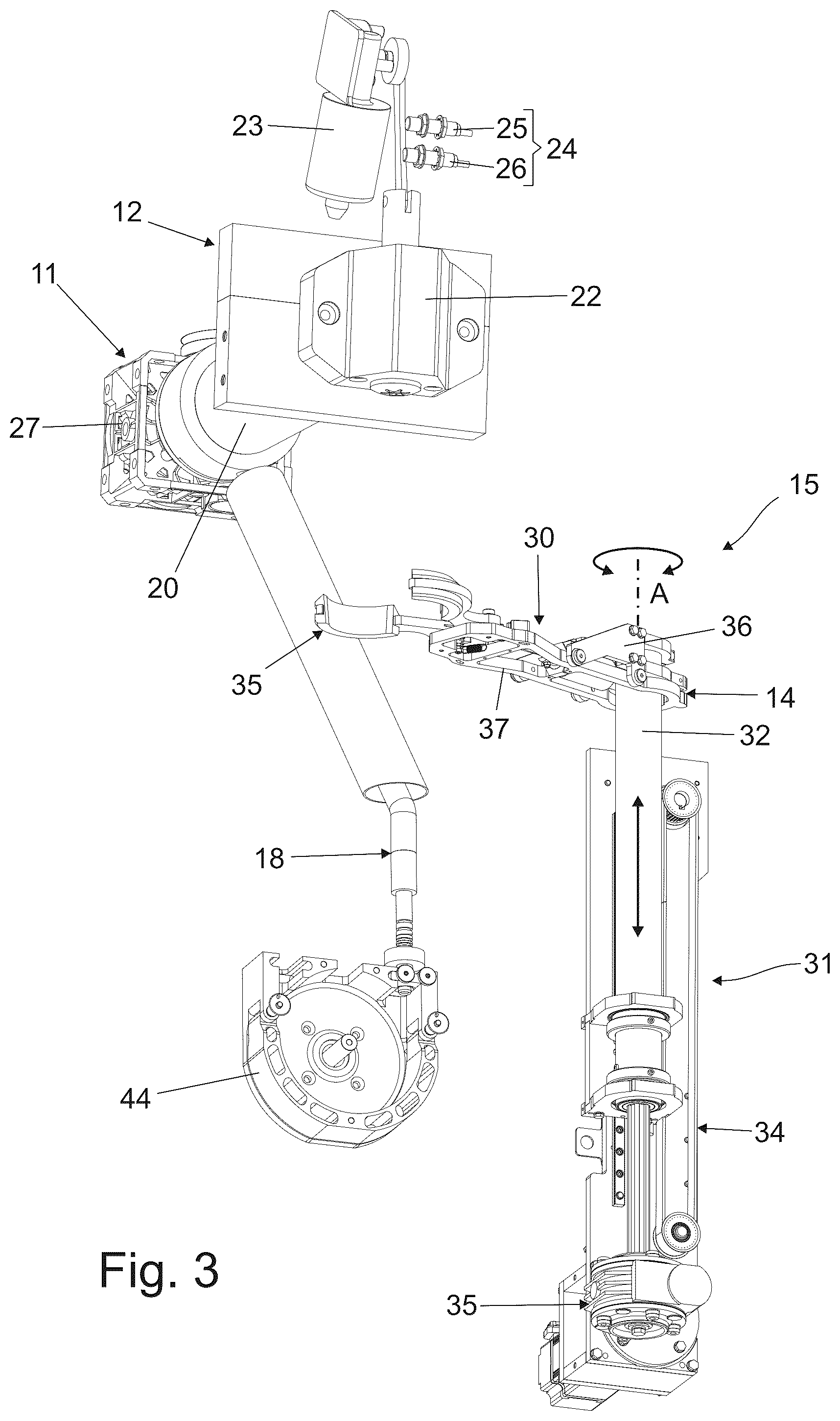 Patent US12610967 Figure 3 – Vending machine for ice-cream and the like and operating method thereof
