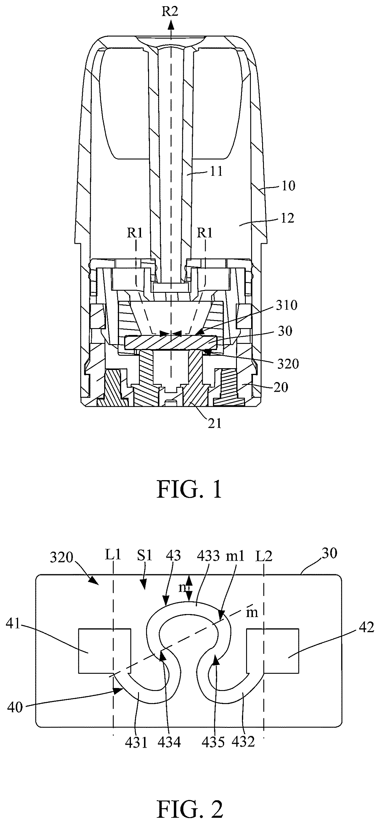 Patent US12610984 Figure 1 – E-cigarette, e-cigarette vaporizer, and vaporization assembly with curved resistance heating trajectory