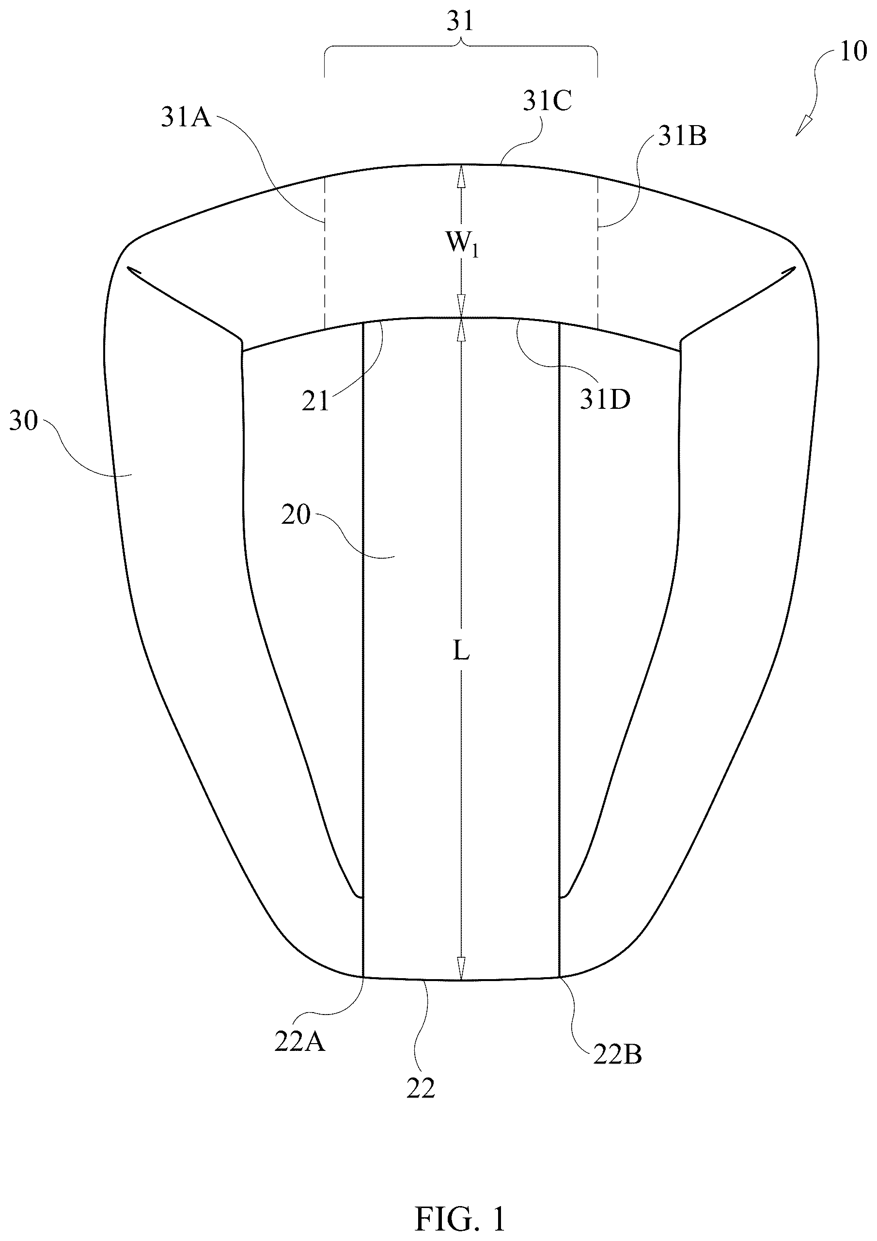 Patent US12610990 Figure 1 – Leg loop undergarment