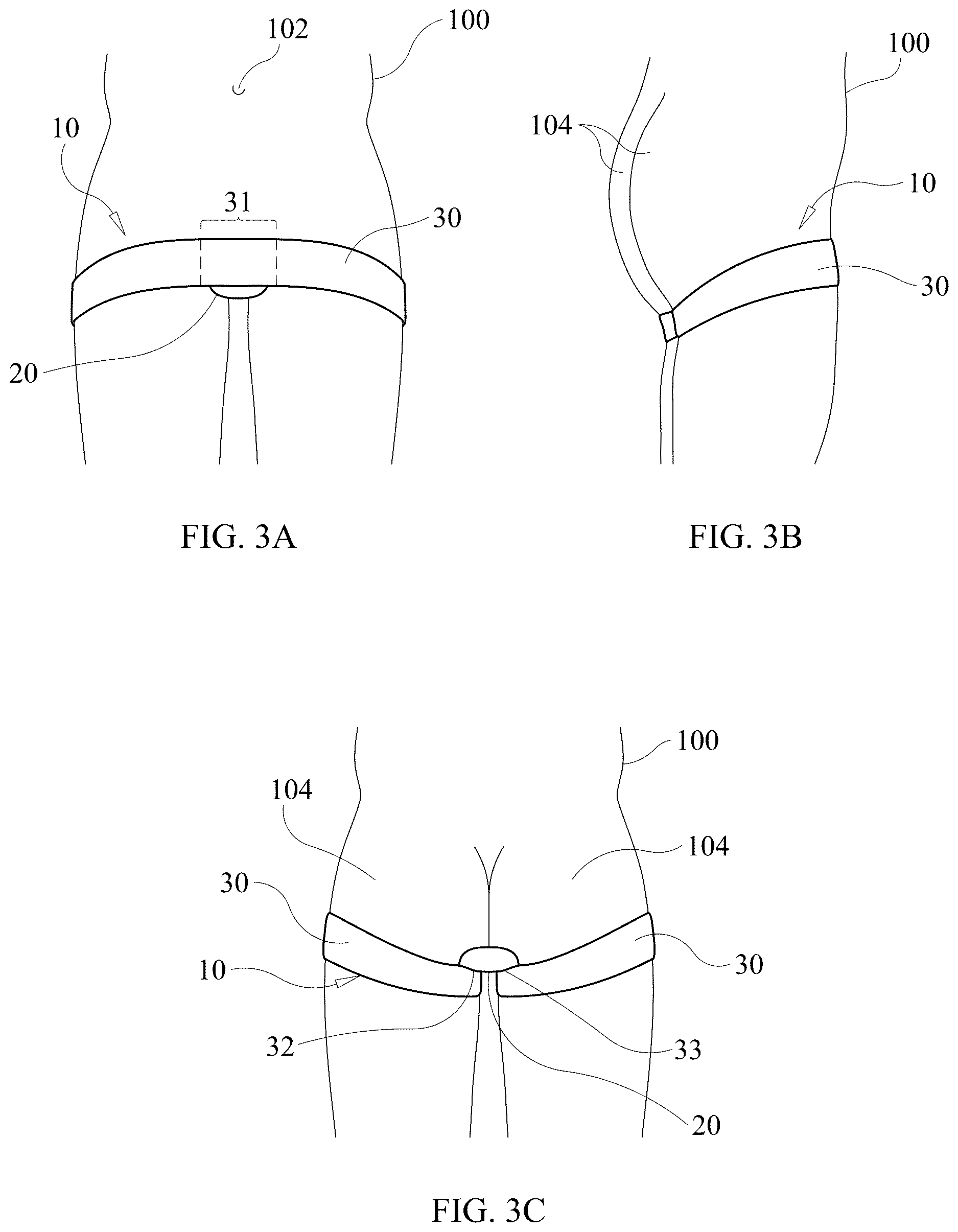 Patent US12610990 Figure 3 – Leg loop undergarment
