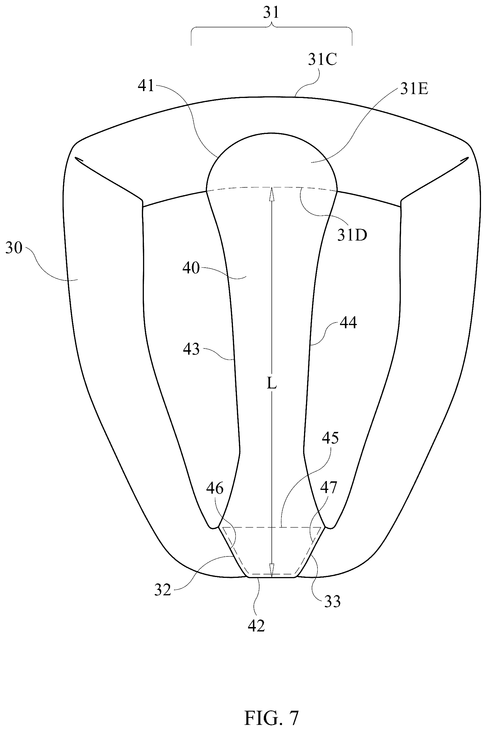 Patent US12610990 Figure 8 – Leg loop undergarment