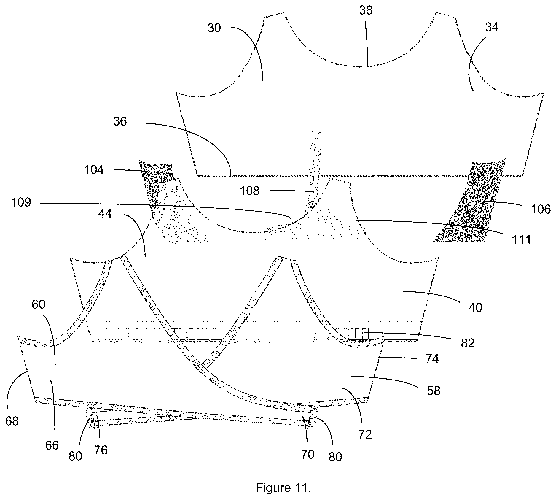 Patent US12610991 Figure 7 – Breast support garment