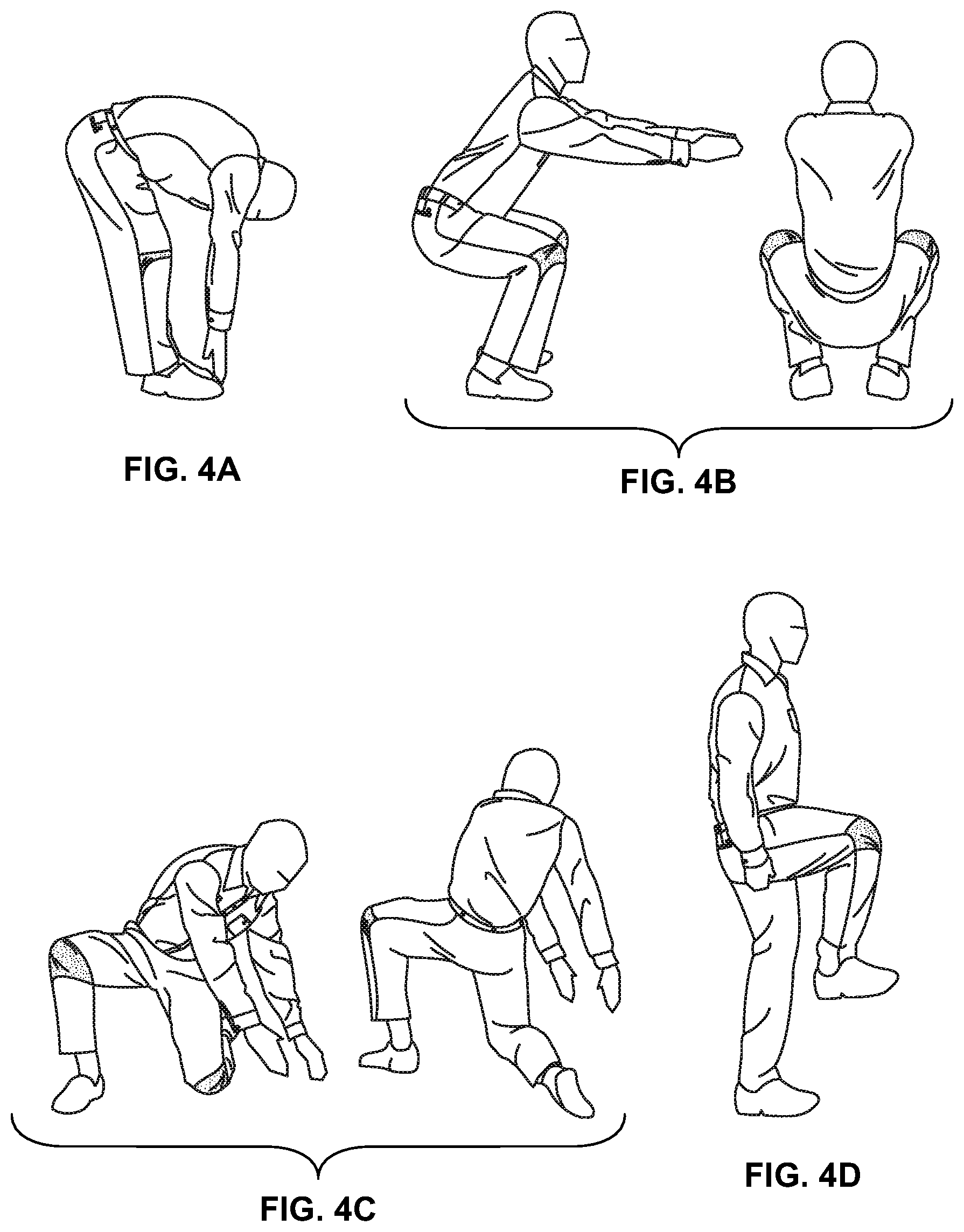 Patent US12610992 Figure 4 – Pants configured for enhancing worker mobility