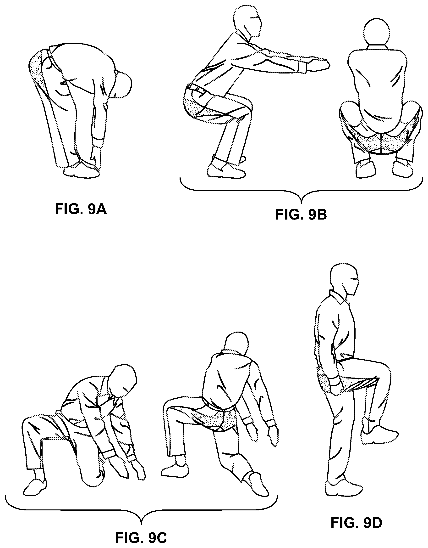 Patent US12610992 Figure 9 – Pants configured for enhancing worker mobility