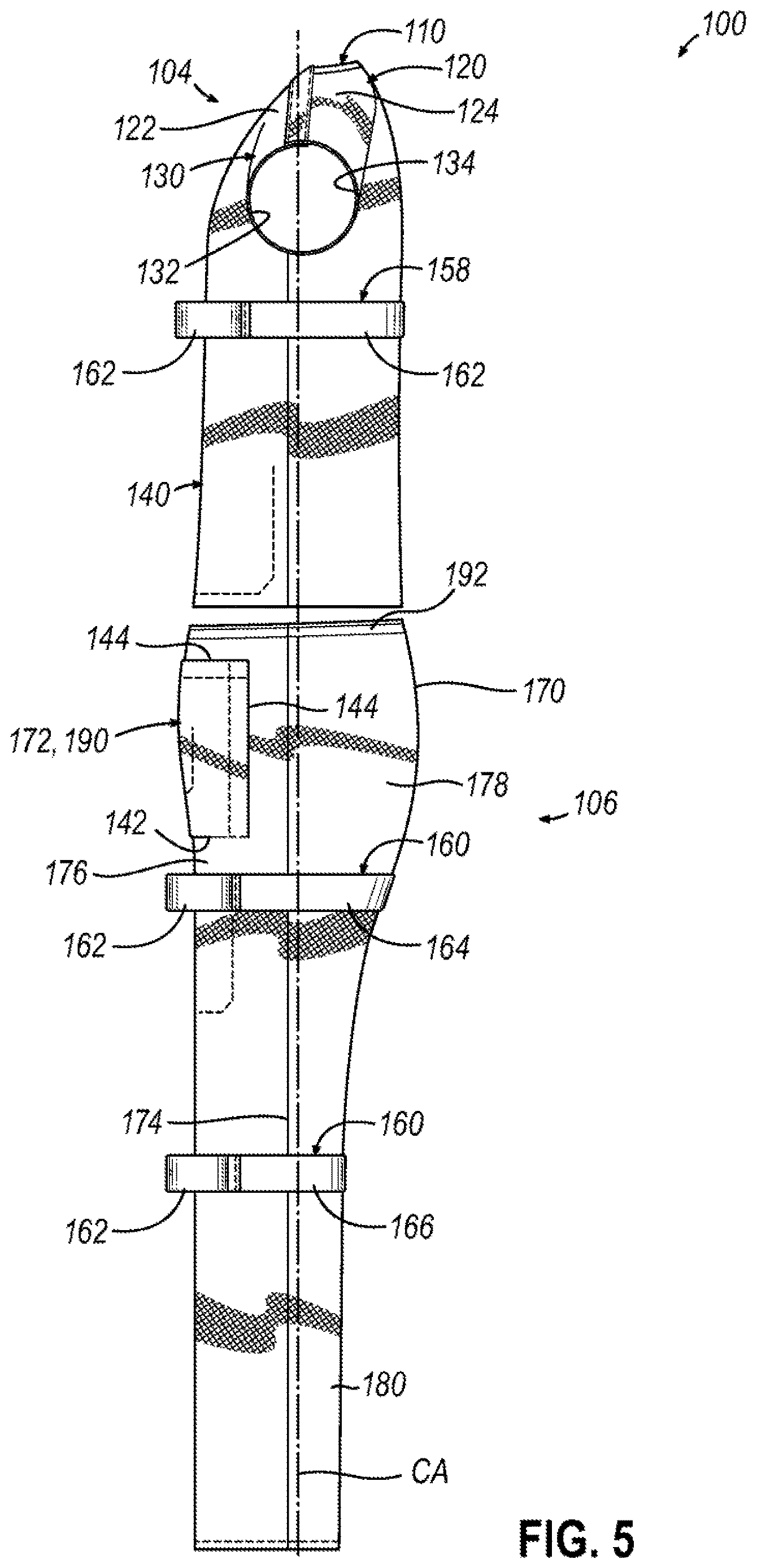 Patent US12610993 Figure 5 – Patient clothing system with integrated lifting features