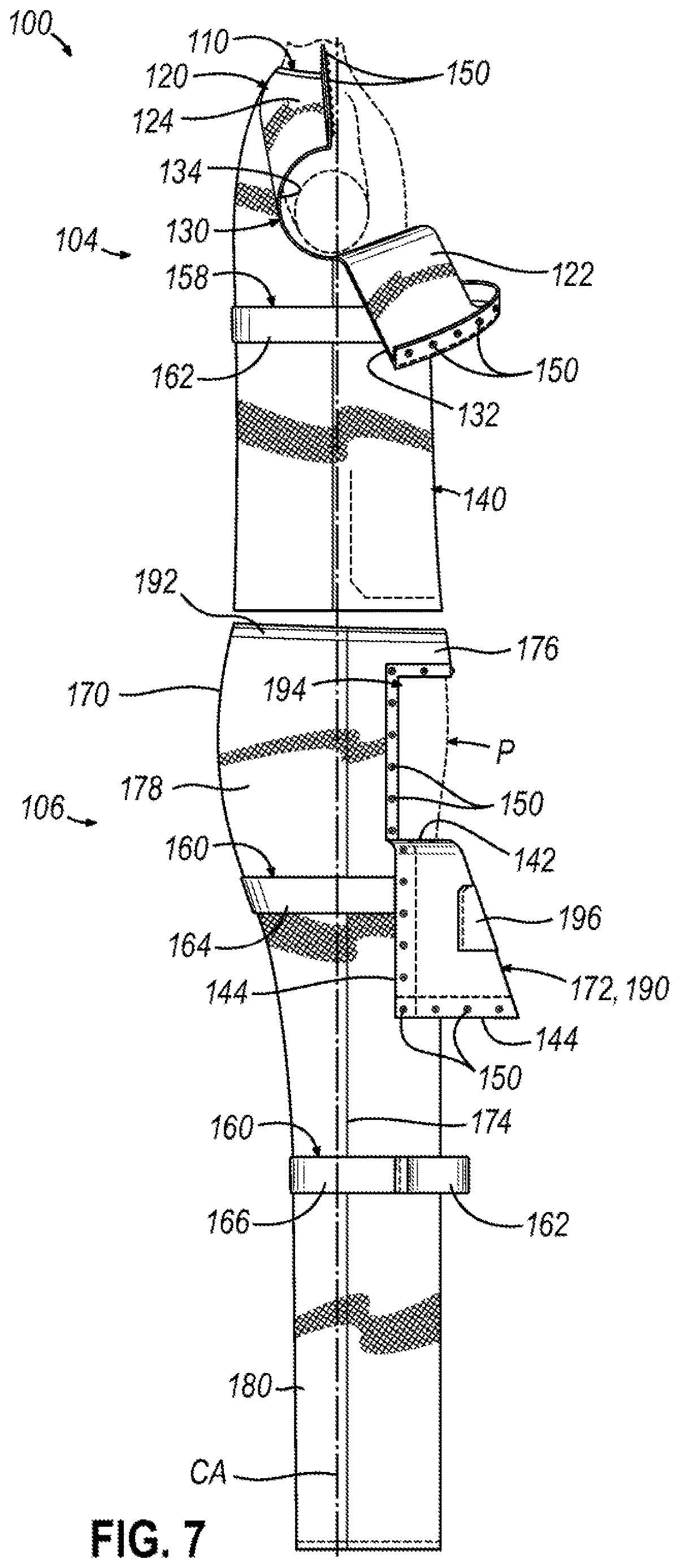 Patent US12610993 Figure 7 – Patient clothing system with integrated lifting features