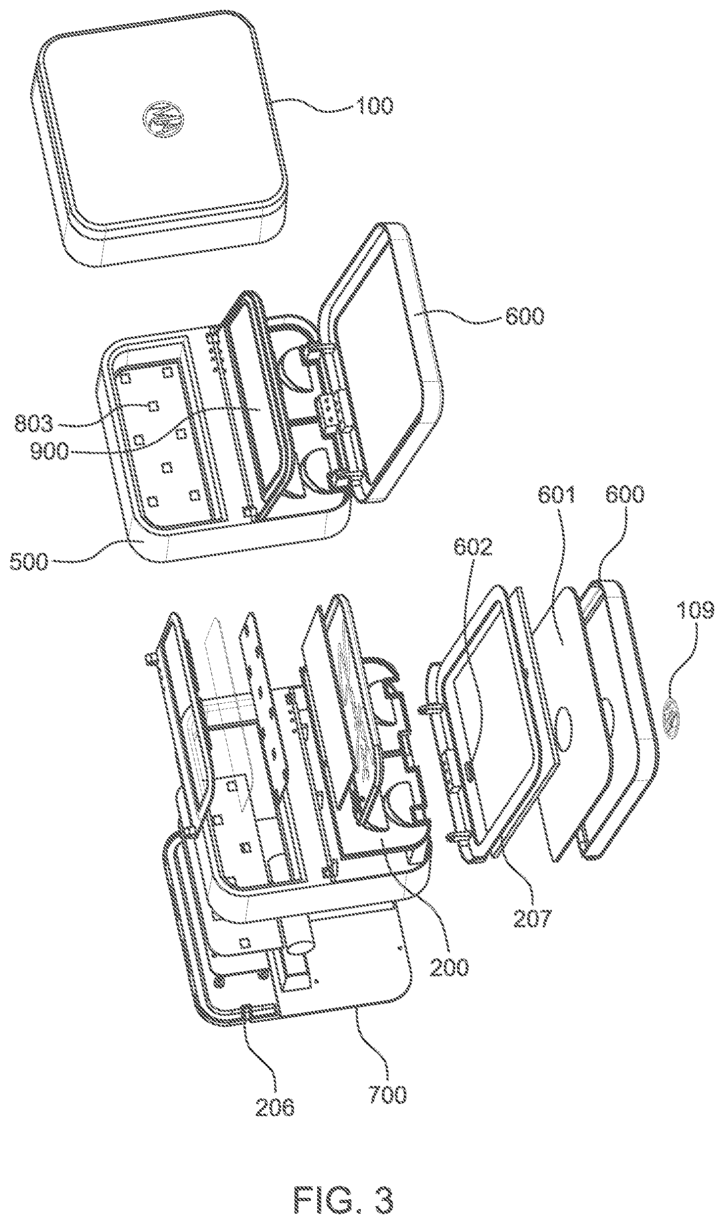 Patent US12610996 Figure 3 – Combination storage and sterilization device for faux eyelashes