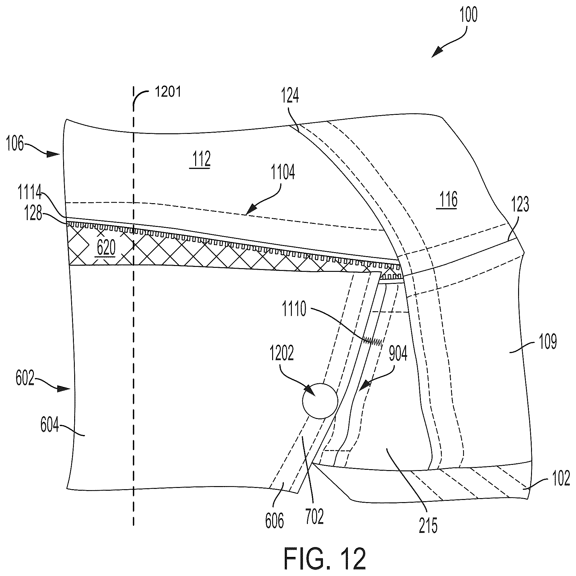 Patent US12610999 Figure 12 – Headwear with two-part deployable cape